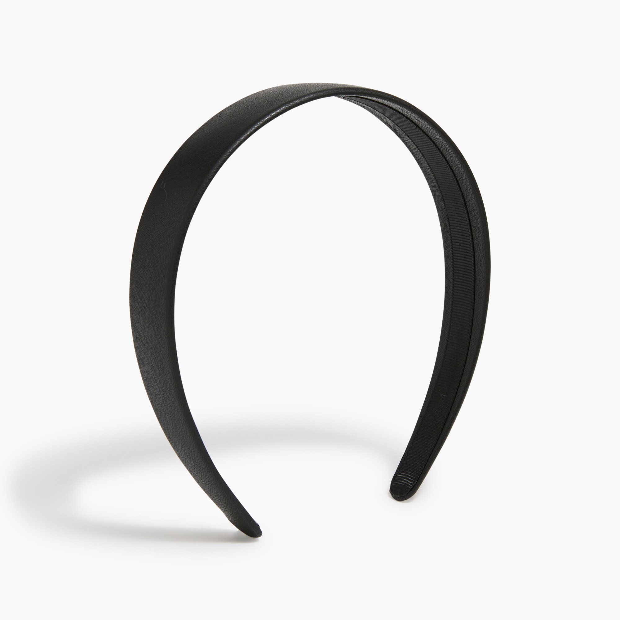 J. Crew Black Leather Puffy Headband J.CREW Black Headband Hair Accessories for Women for sale | eBay main image 2