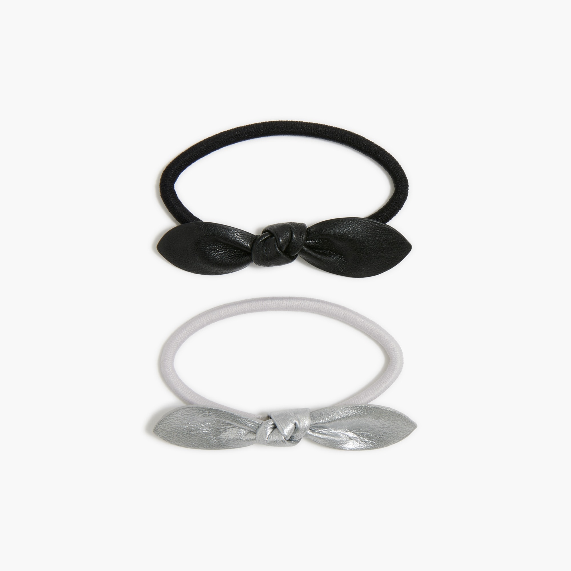 Factory Fauxleather Bow Hair Ties For Women