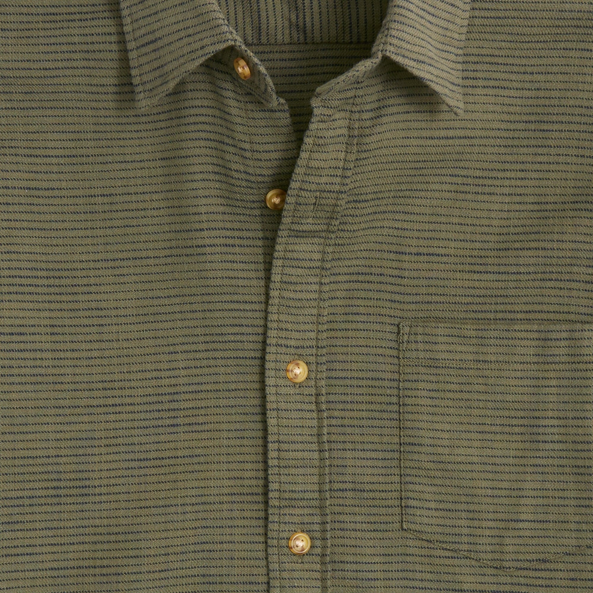 Short-sleeve slub dobby striped shirt