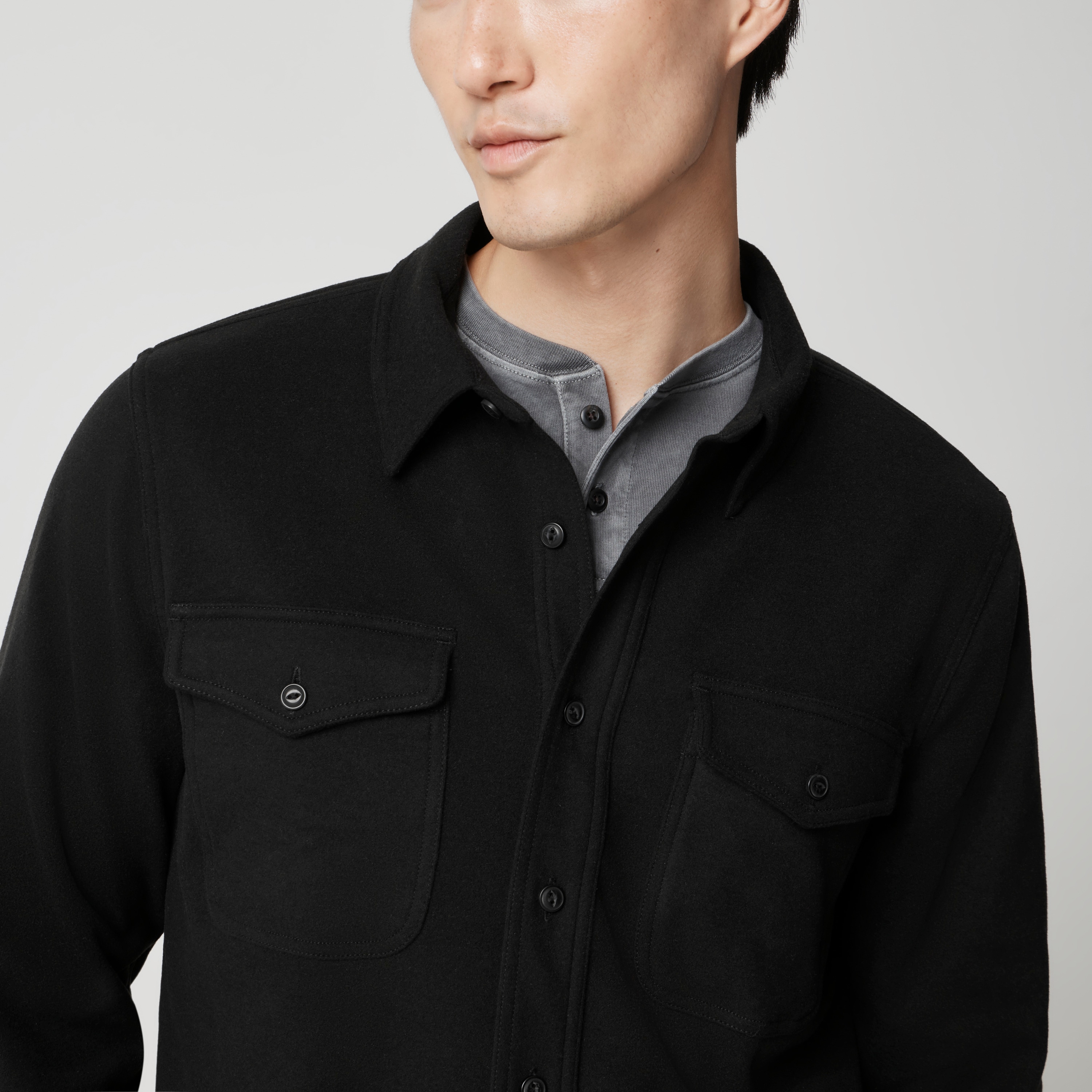 Double-knit work shirt