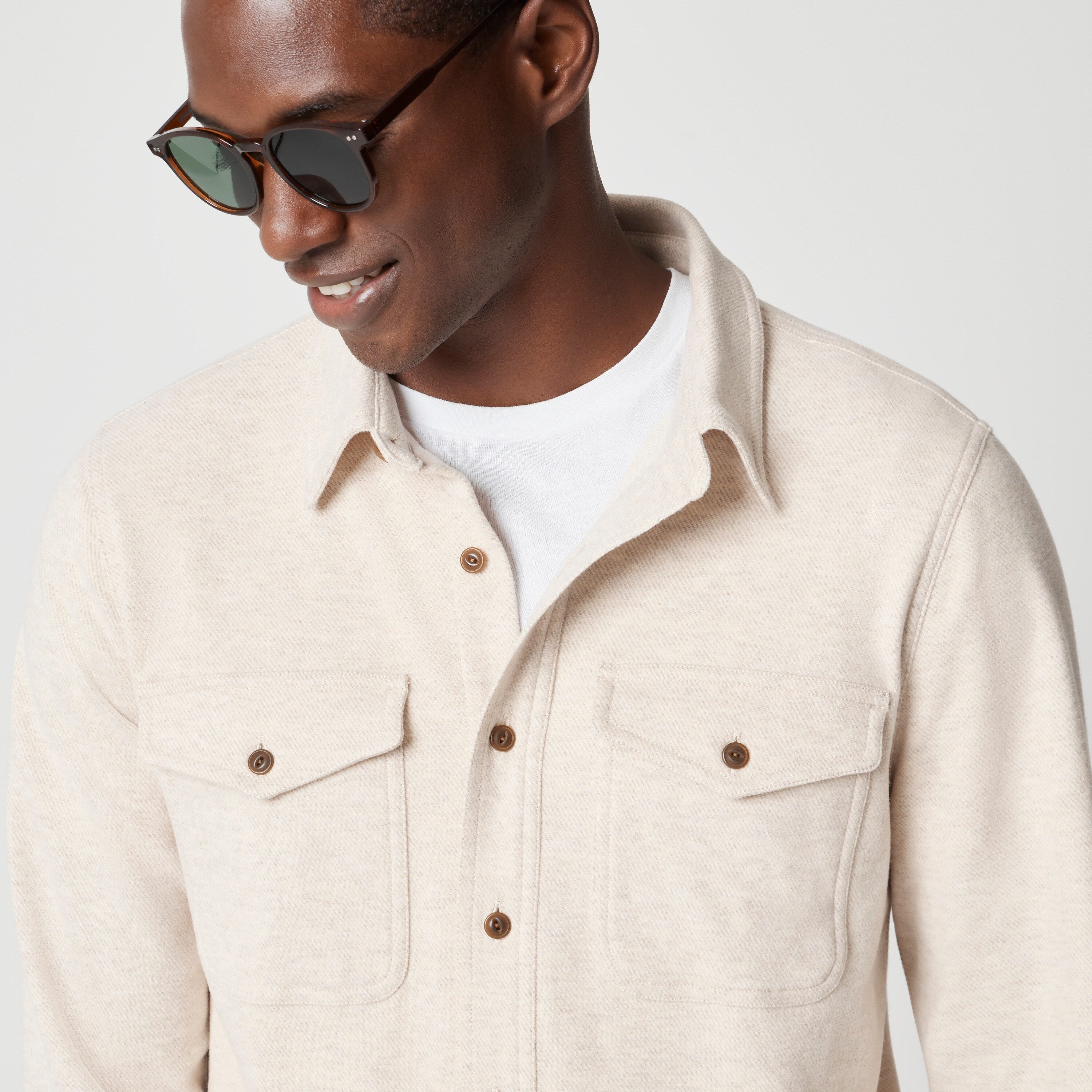 Double-knit work shirt
