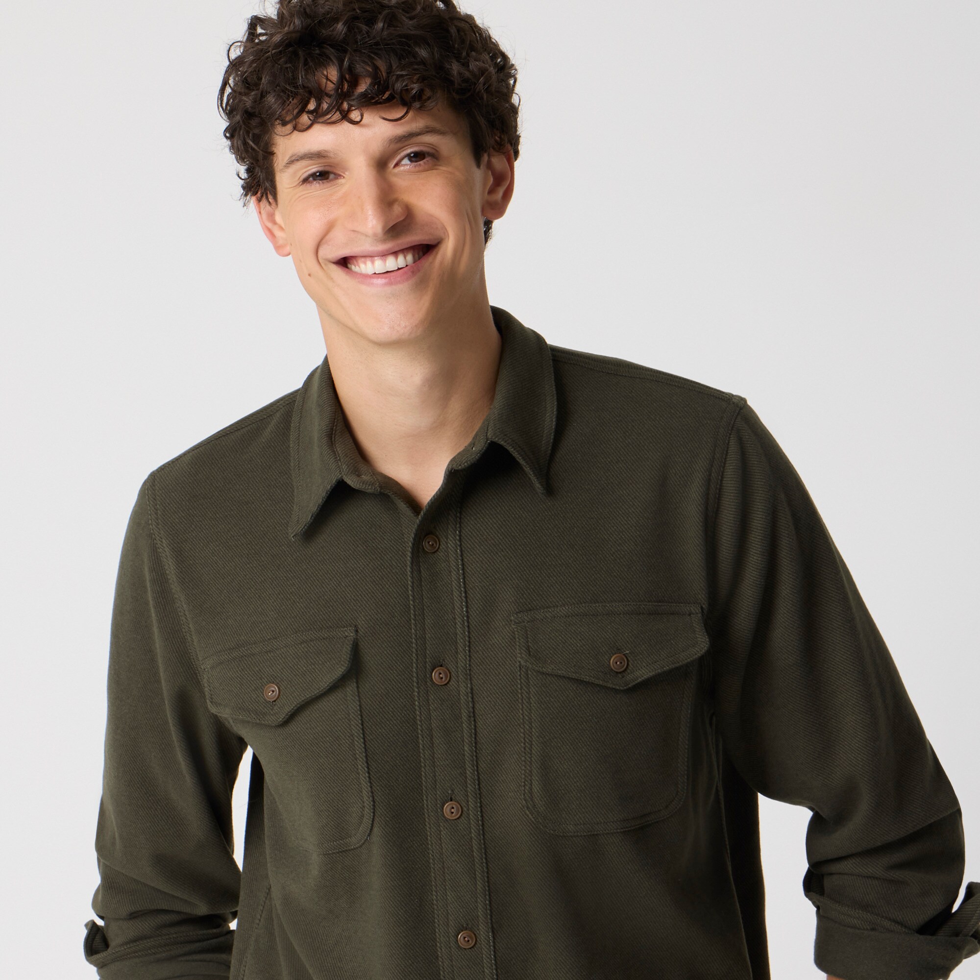Double-knit work shirt