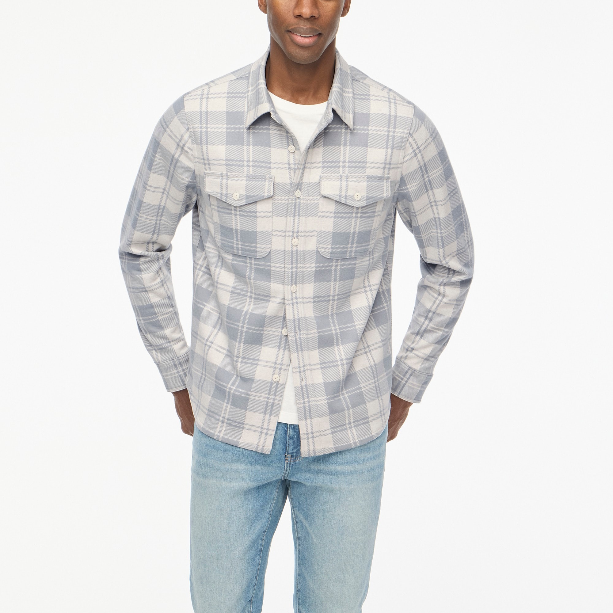 Double-knit work shirt