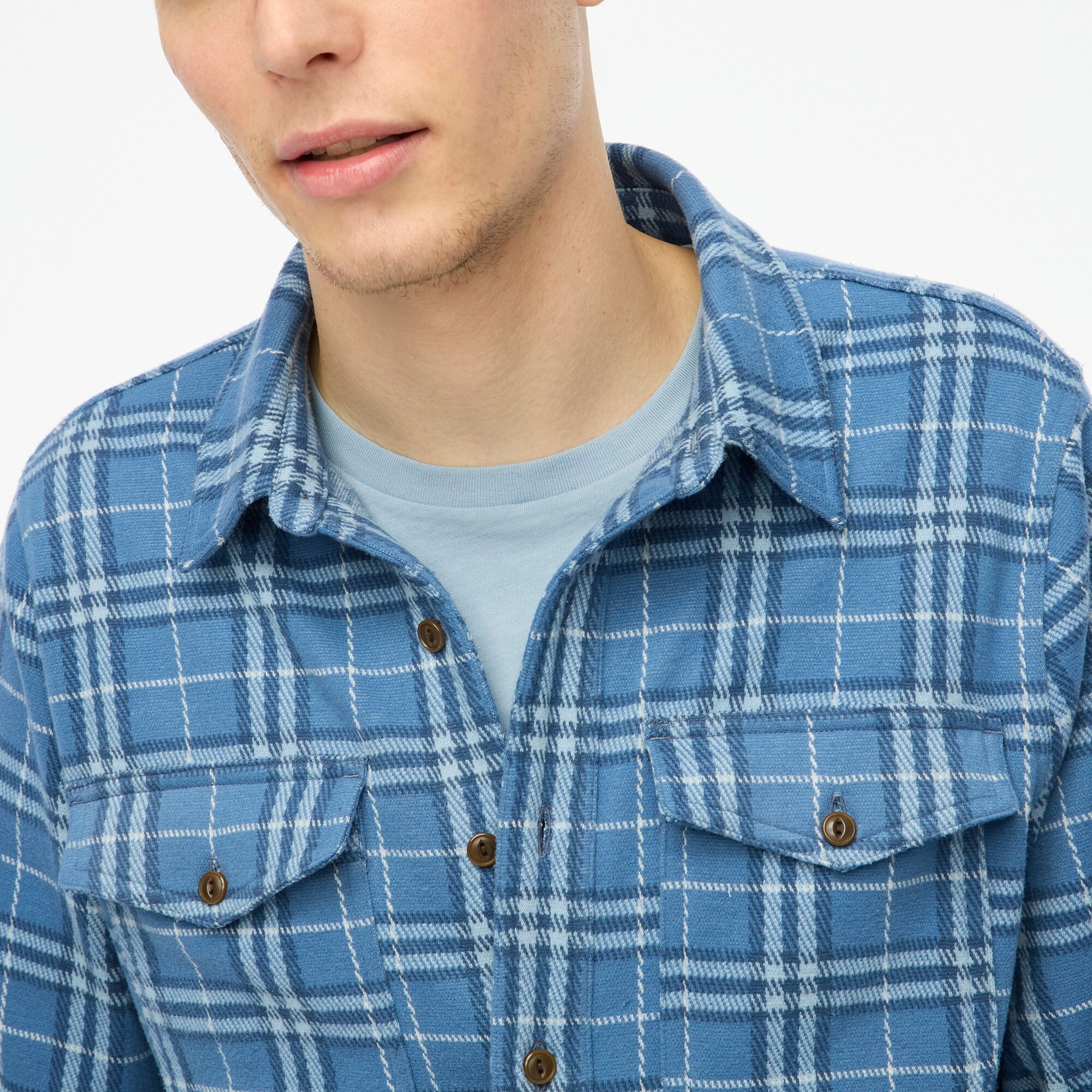 Double-knit work shirt