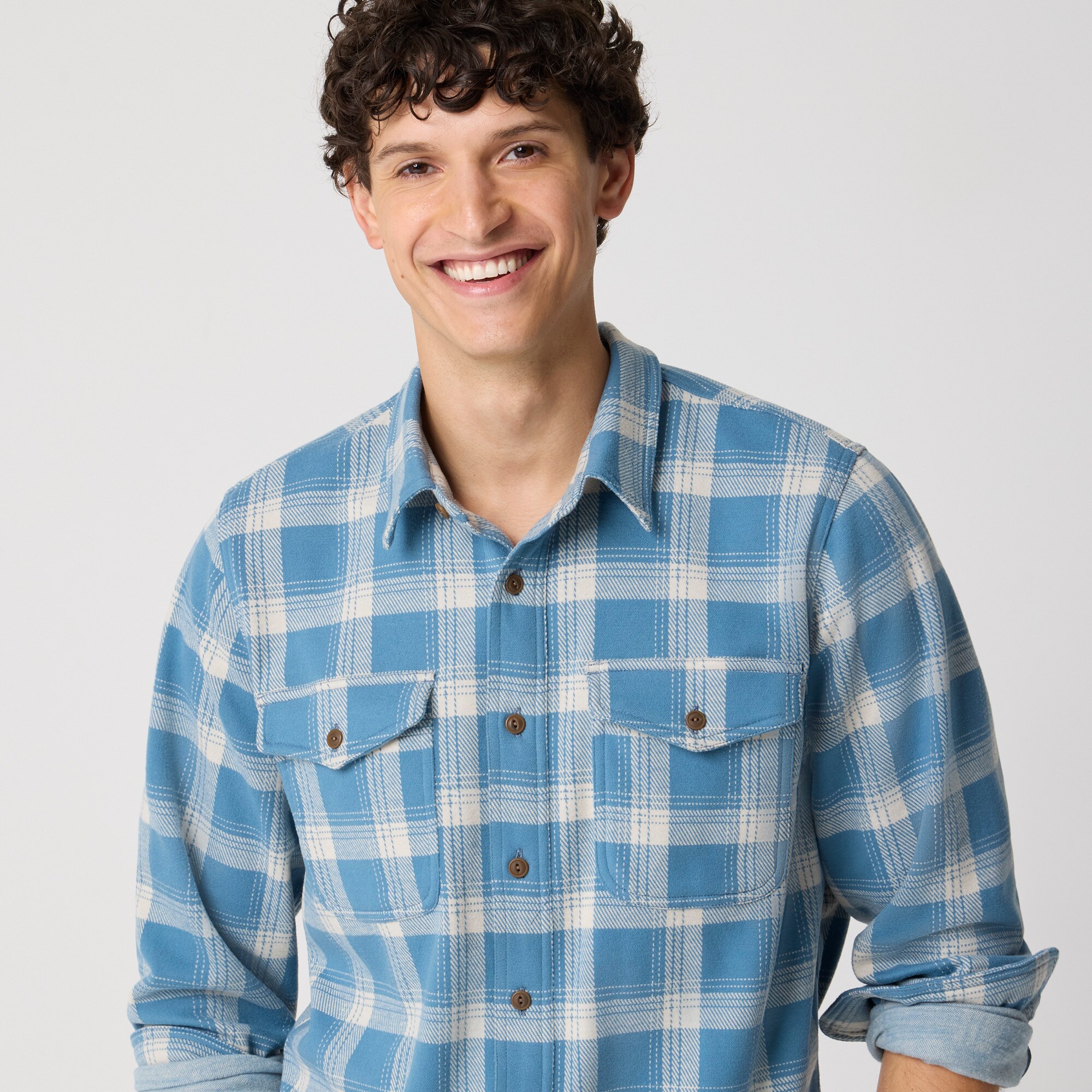 Double-knit work shirt