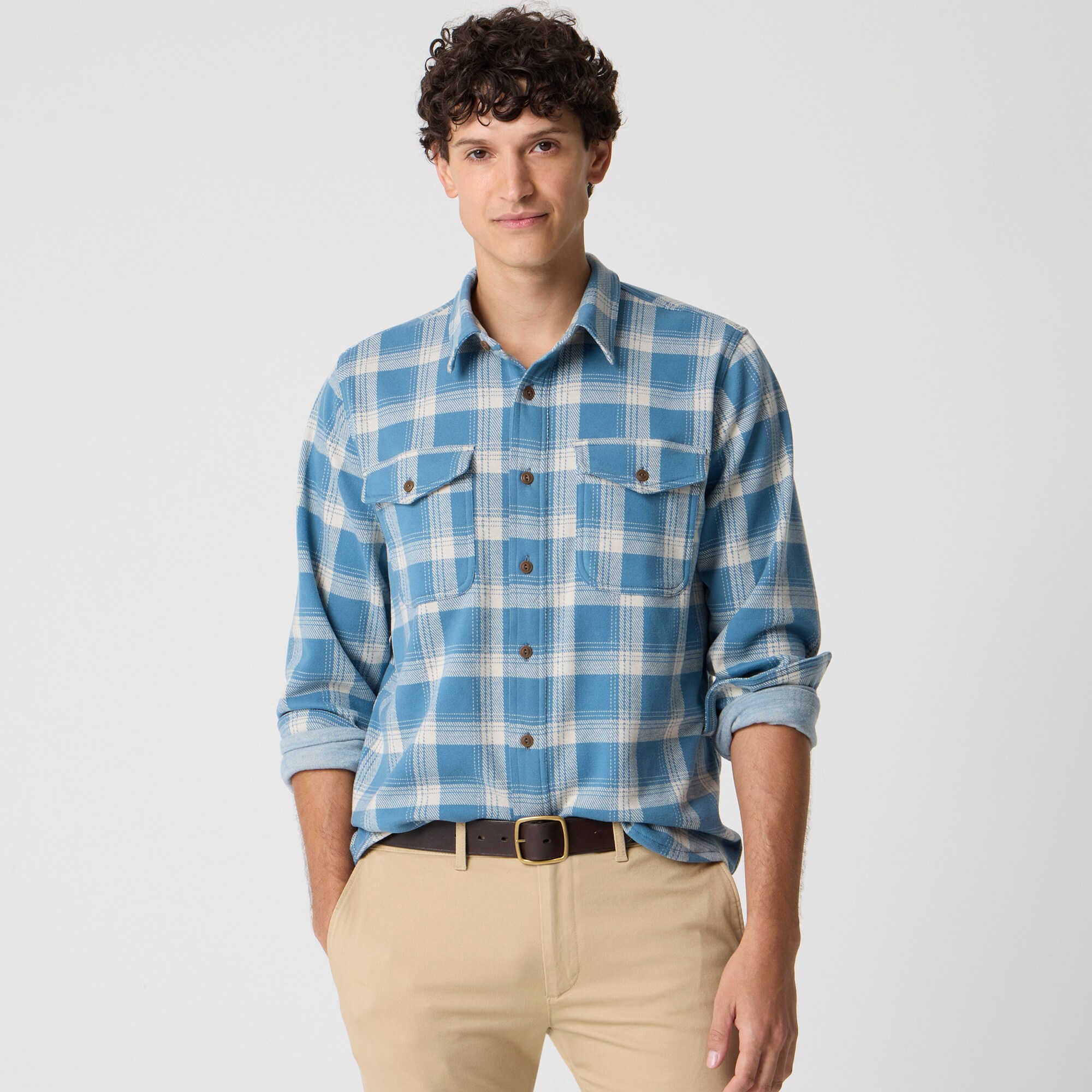 Double-knit work shirt