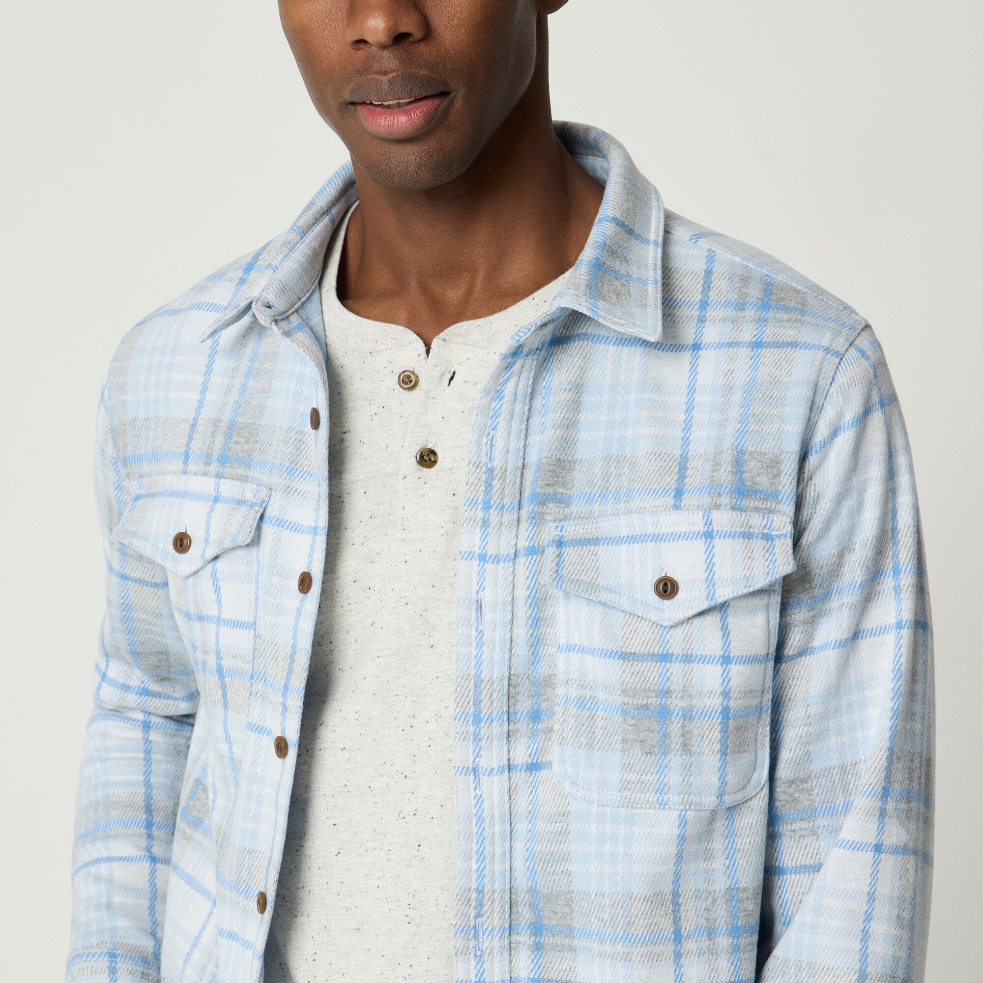 Double-knit work shirt