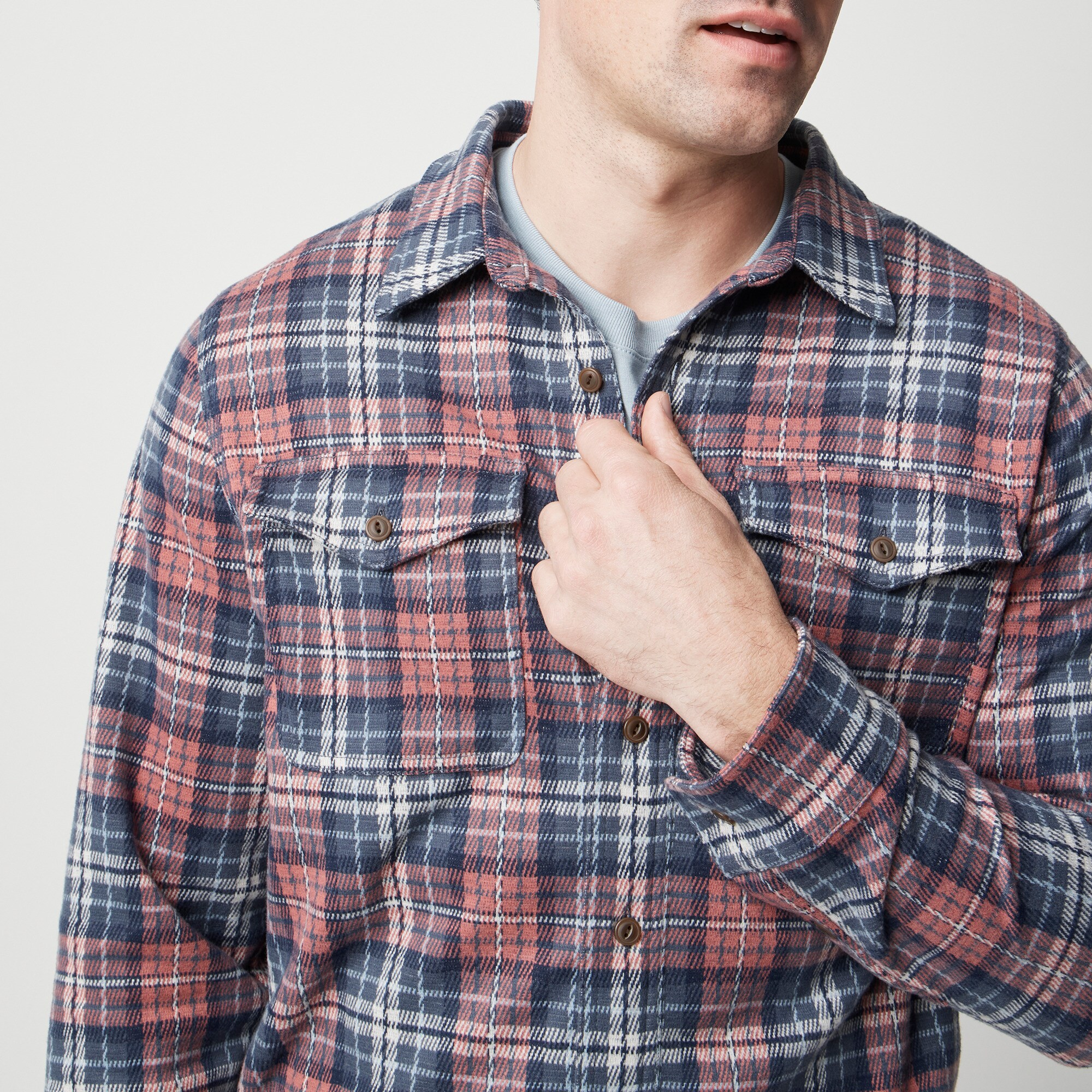 Double-knit work shirt