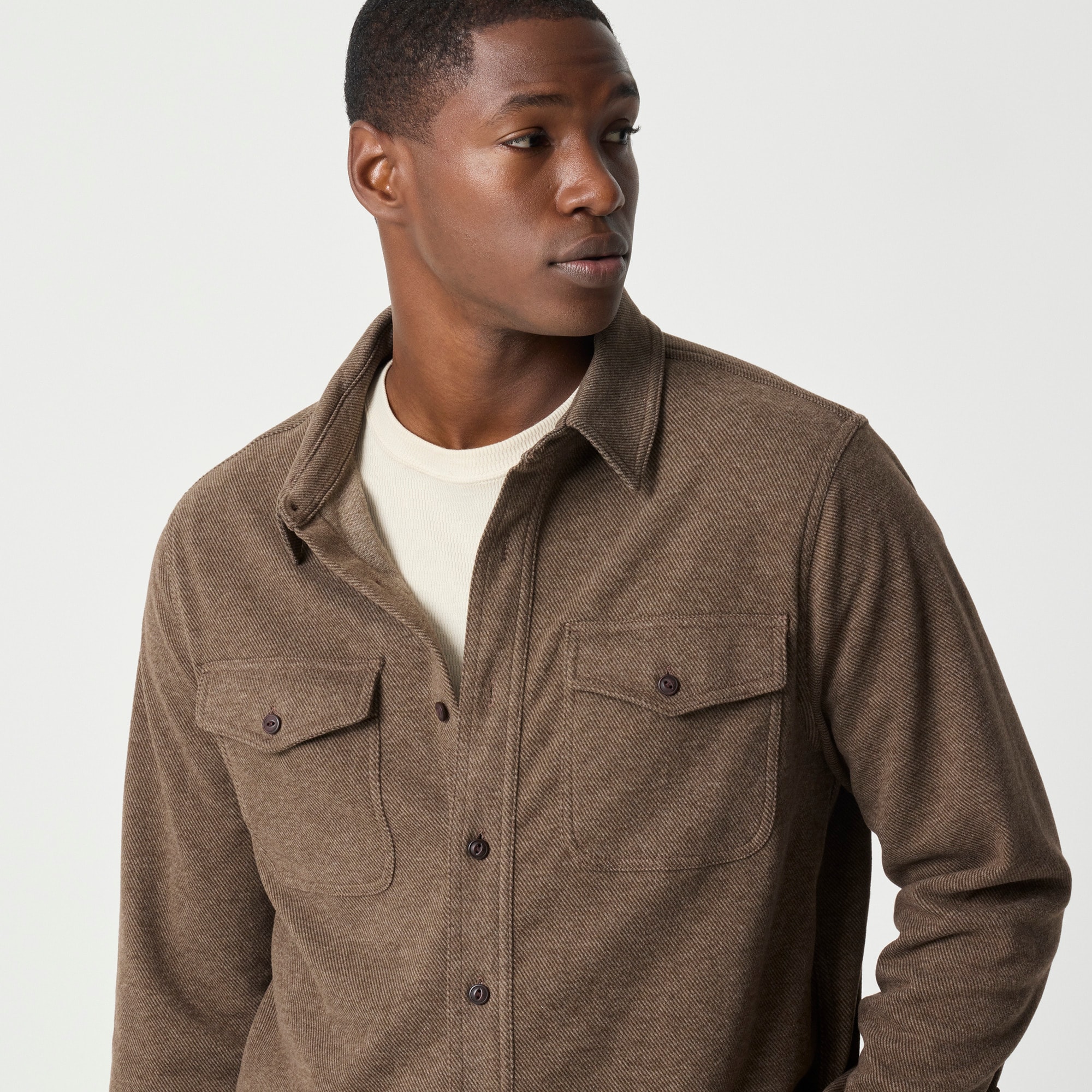 Double-knit work shirt