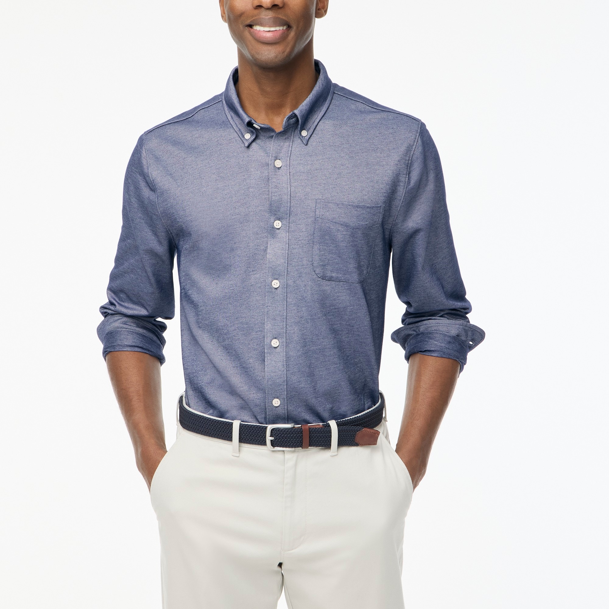 mens Performance knit oxford shirt