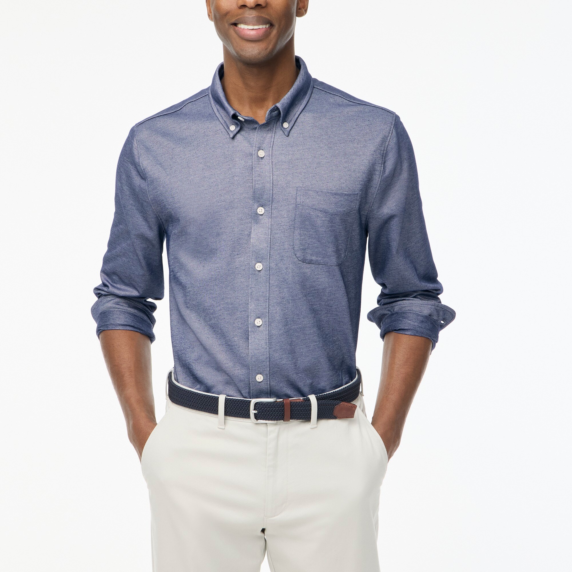 mens Performance knit oxford shirt