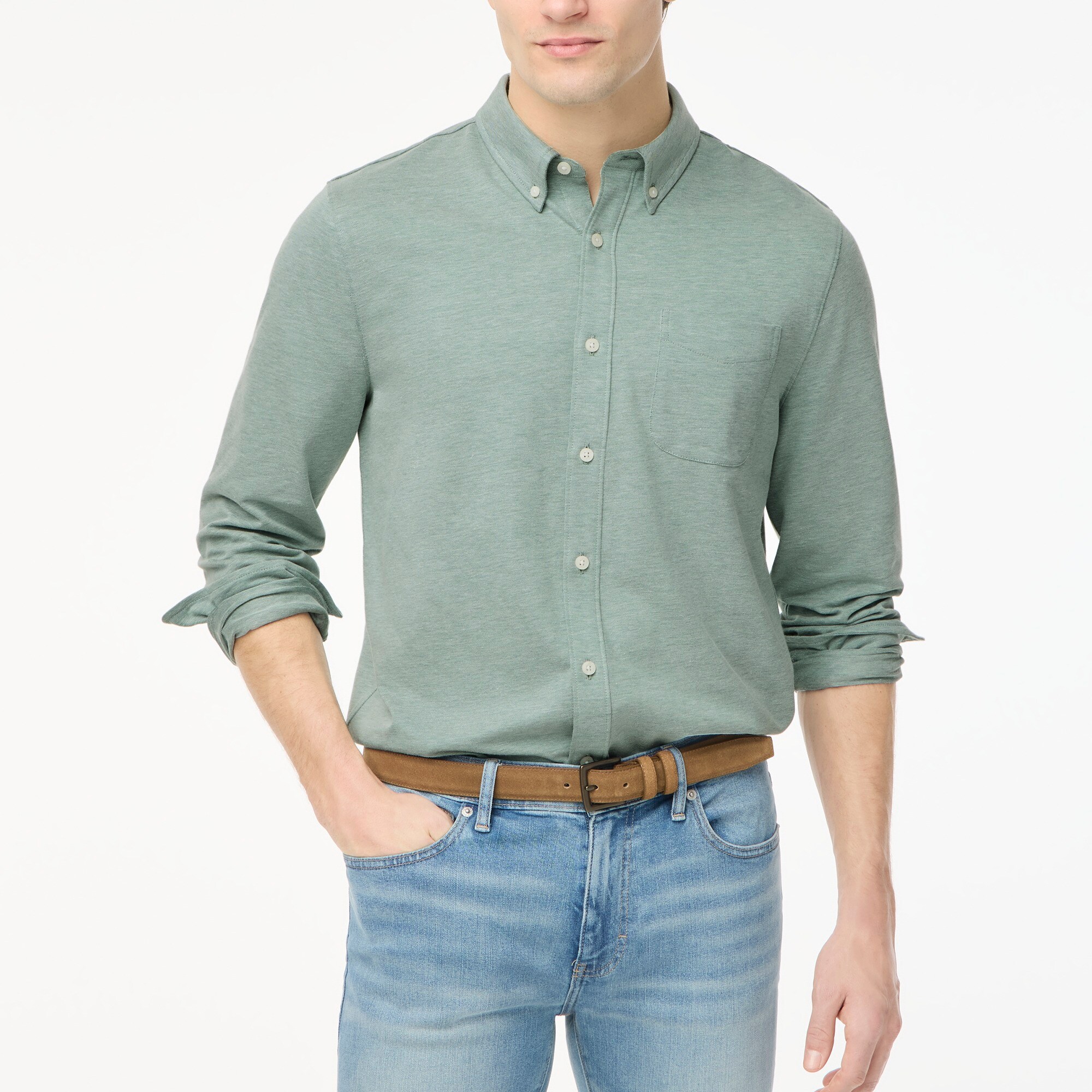 mens Performance knit oxford shirt