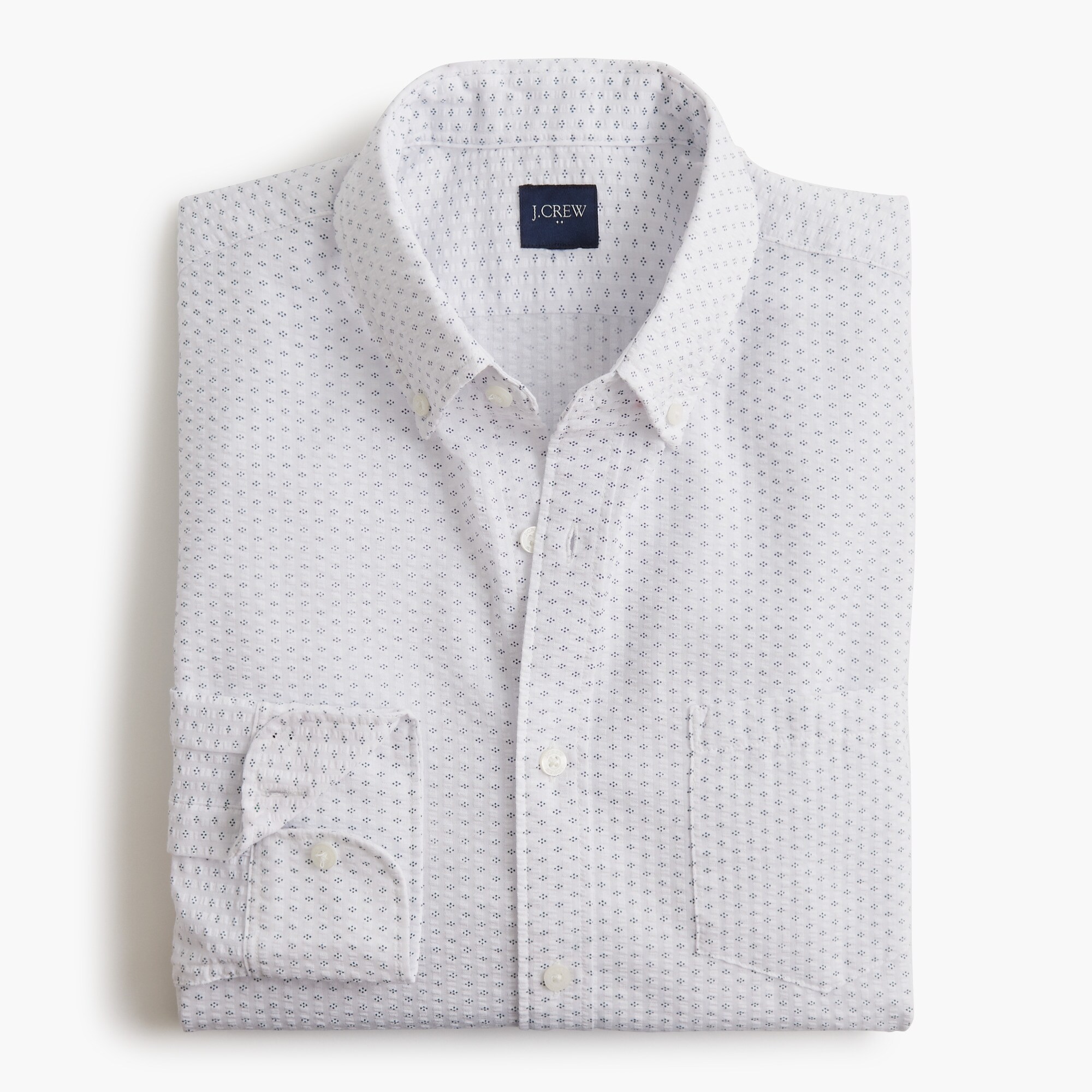 mens Classic printed seersucker shirt