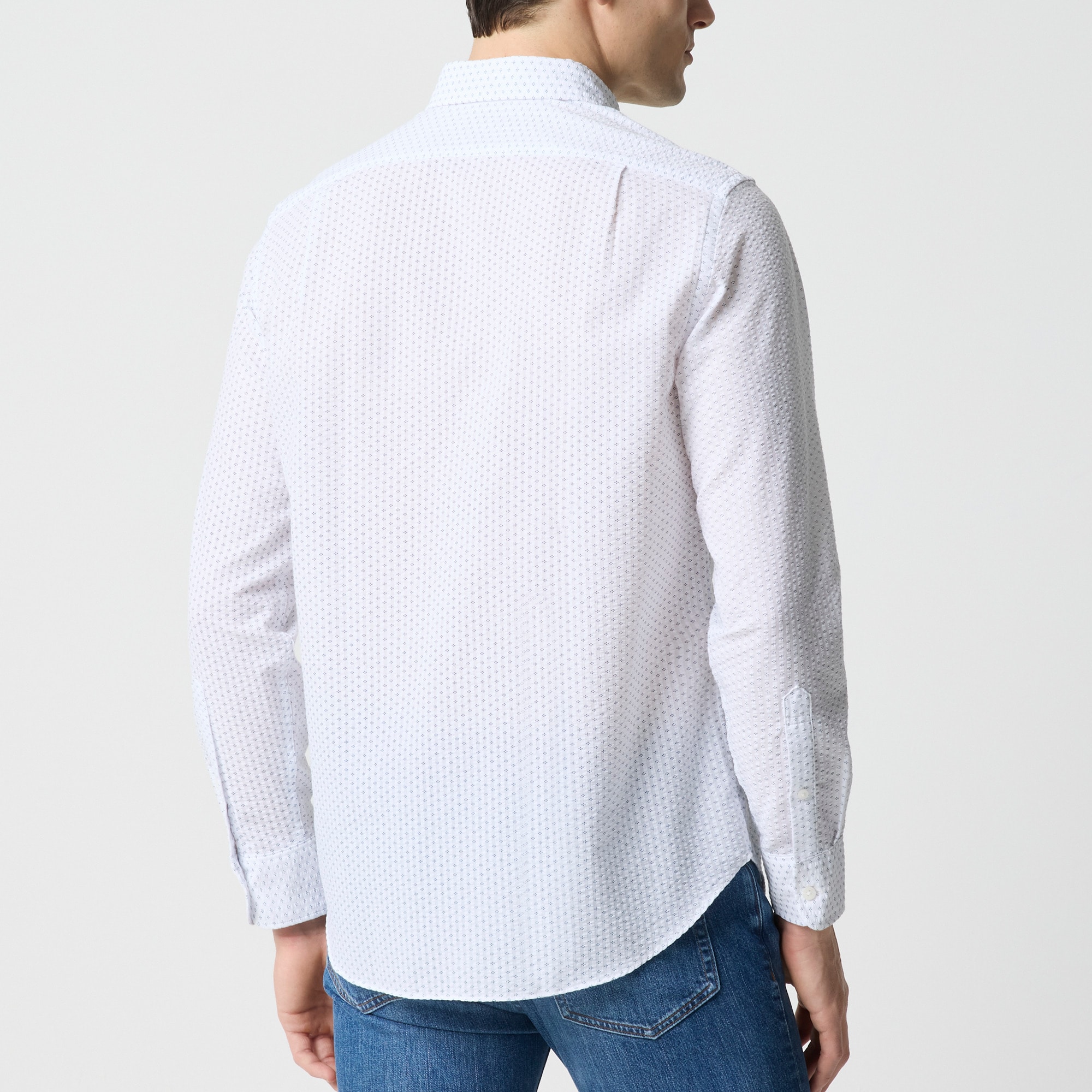 Classic printed seersucker shirt