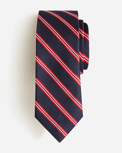 mens English silk tie in stripe