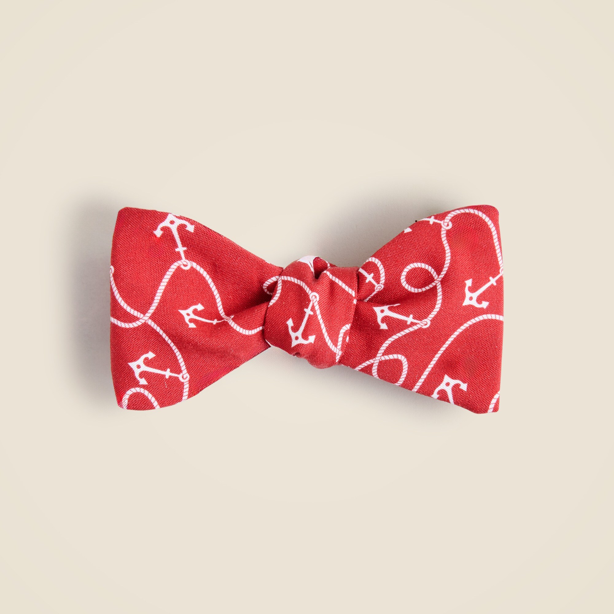 mens Silk bow tie in anchor print