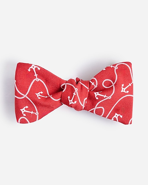 mens Silk bow tie in anchor print