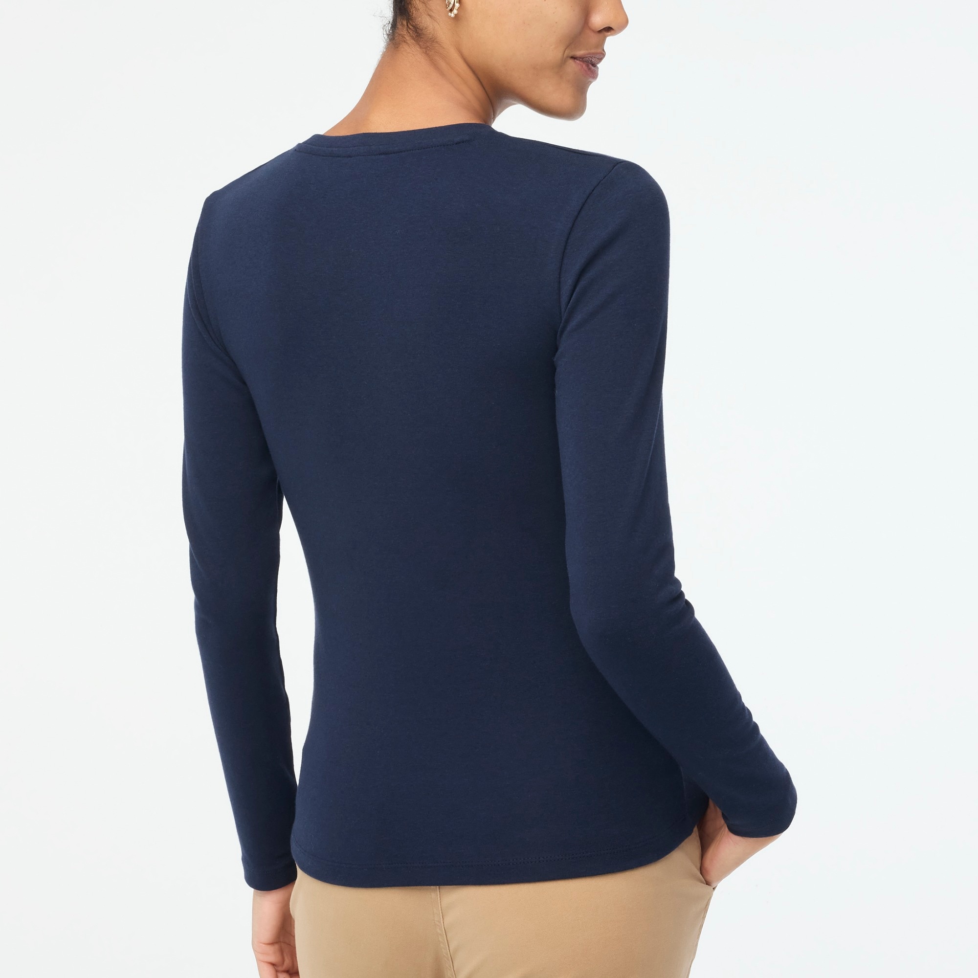 Long-sleeve ribbed everyday tee