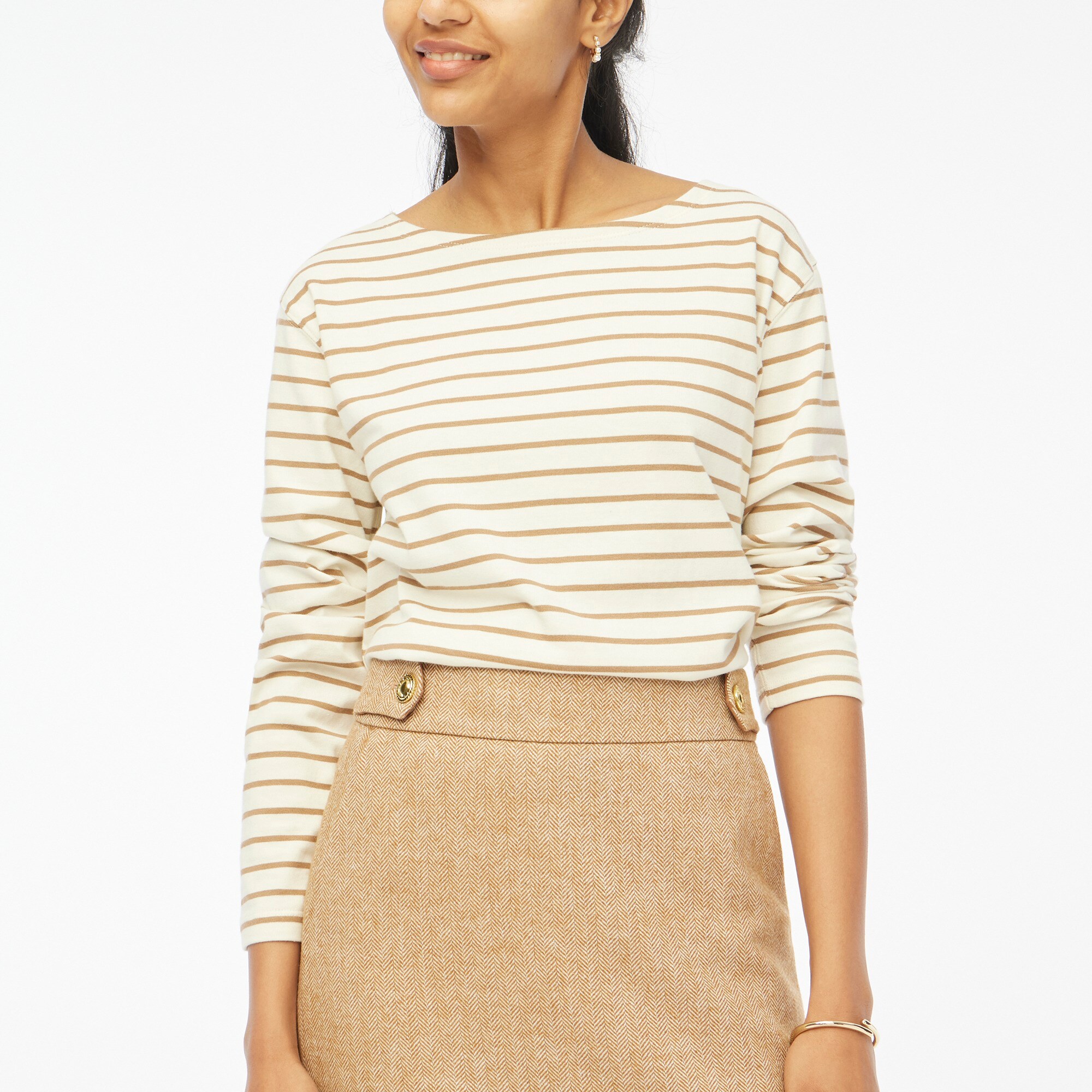 T-shirt Manches Longues J.Crew Femme Taille XXS - Col Rond, Côtelé, Neuf Avec étiquette