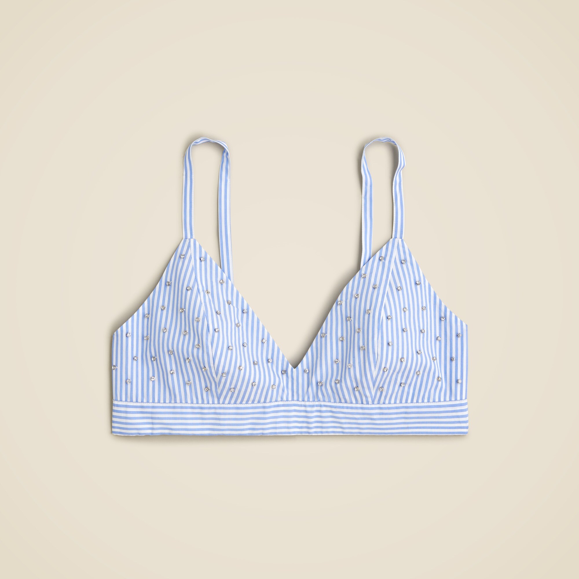 womens Collection embellished bra top in stripe