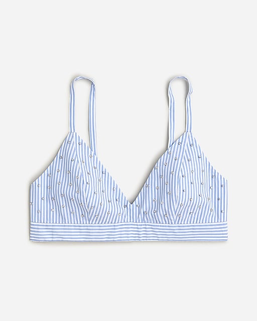 womens Collection embellished bra top in stripe