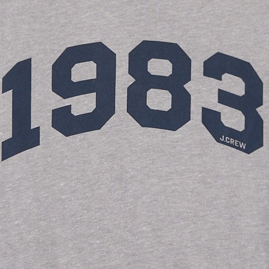 1983 graphic tee HTHR GRAPHITE factory: 1983 graphic tee for men