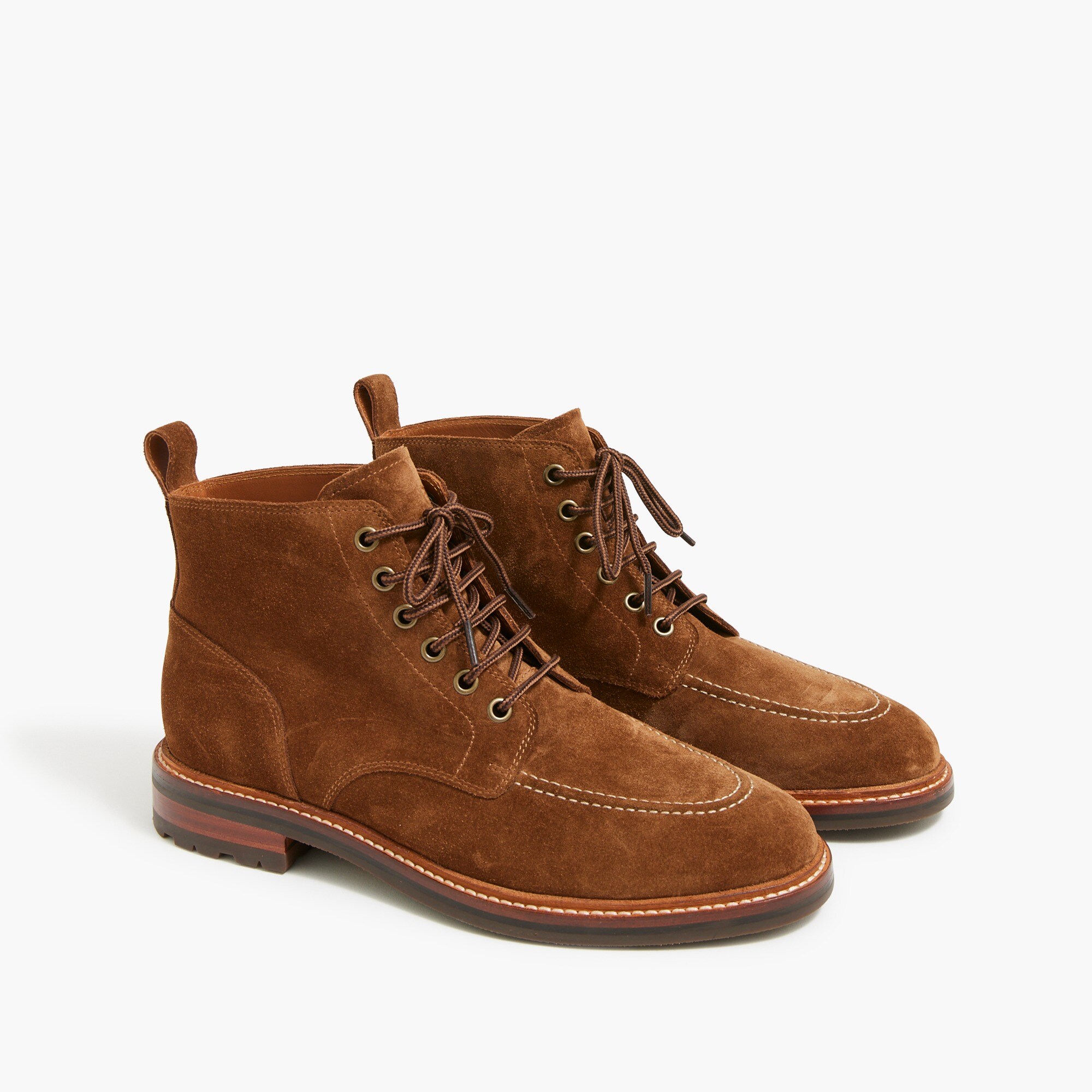 Suede lace-up boots