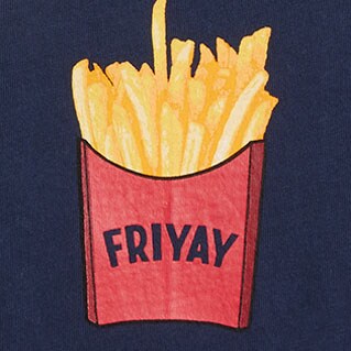 Boys' &quot;Friyay&quot; graphic tee FRIYAY FRIES factory: boys' &quot;friyay&quot; graphic tee for boys