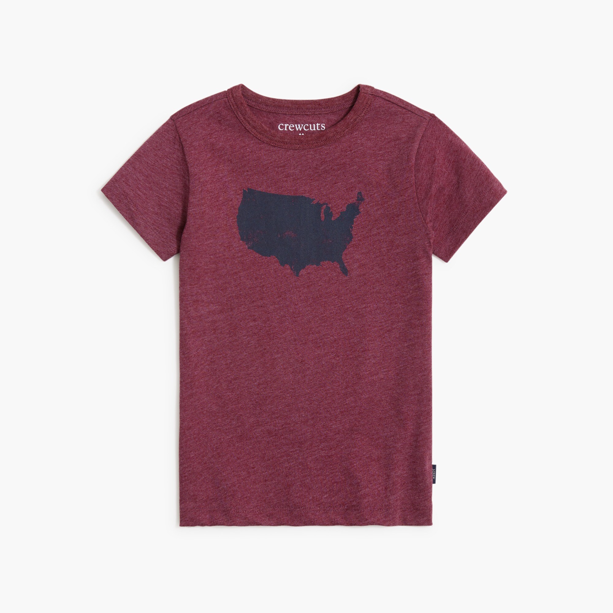 Boys' short-sleeve USA map graphic tee