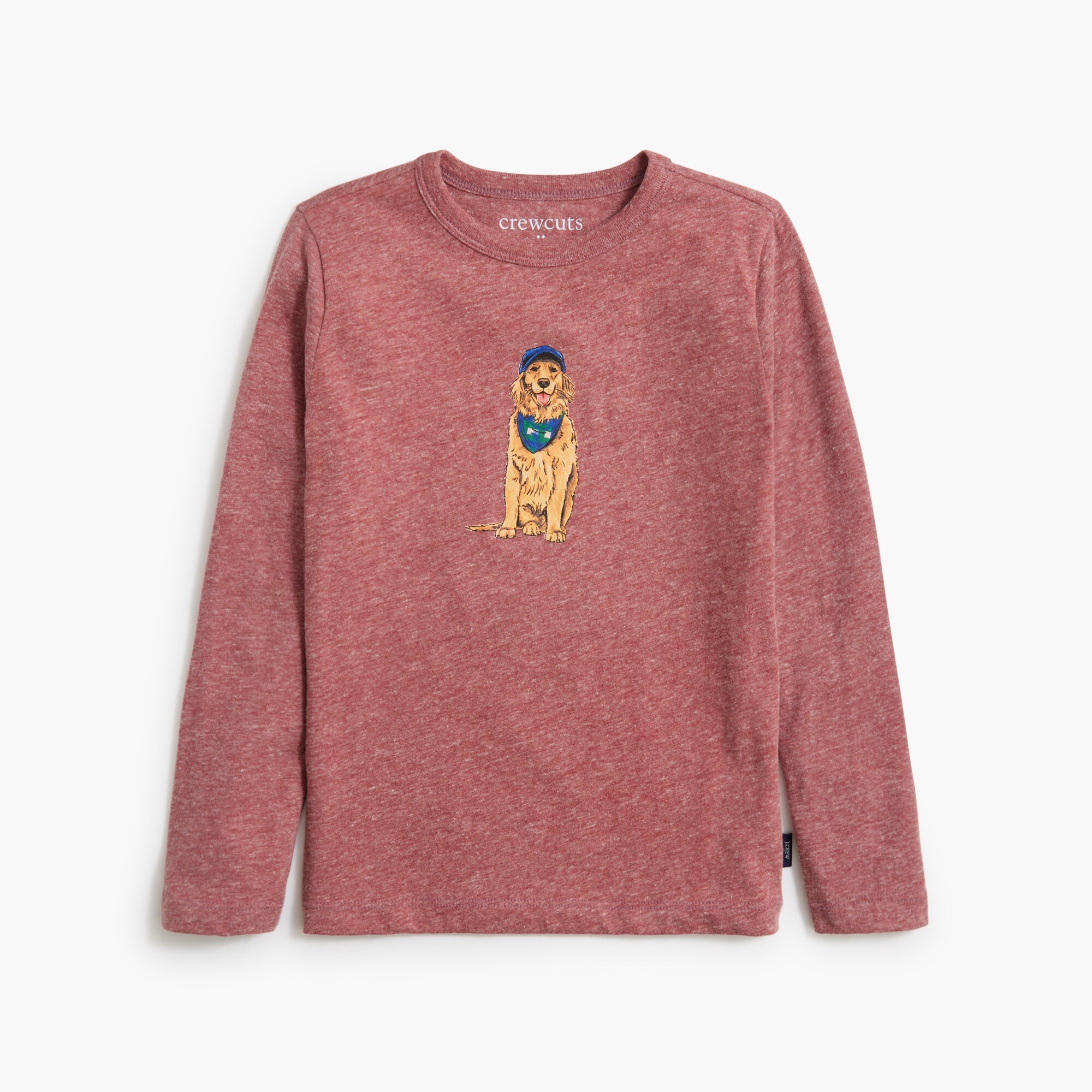 Boys' long-sleeve dog in hat graphic tee