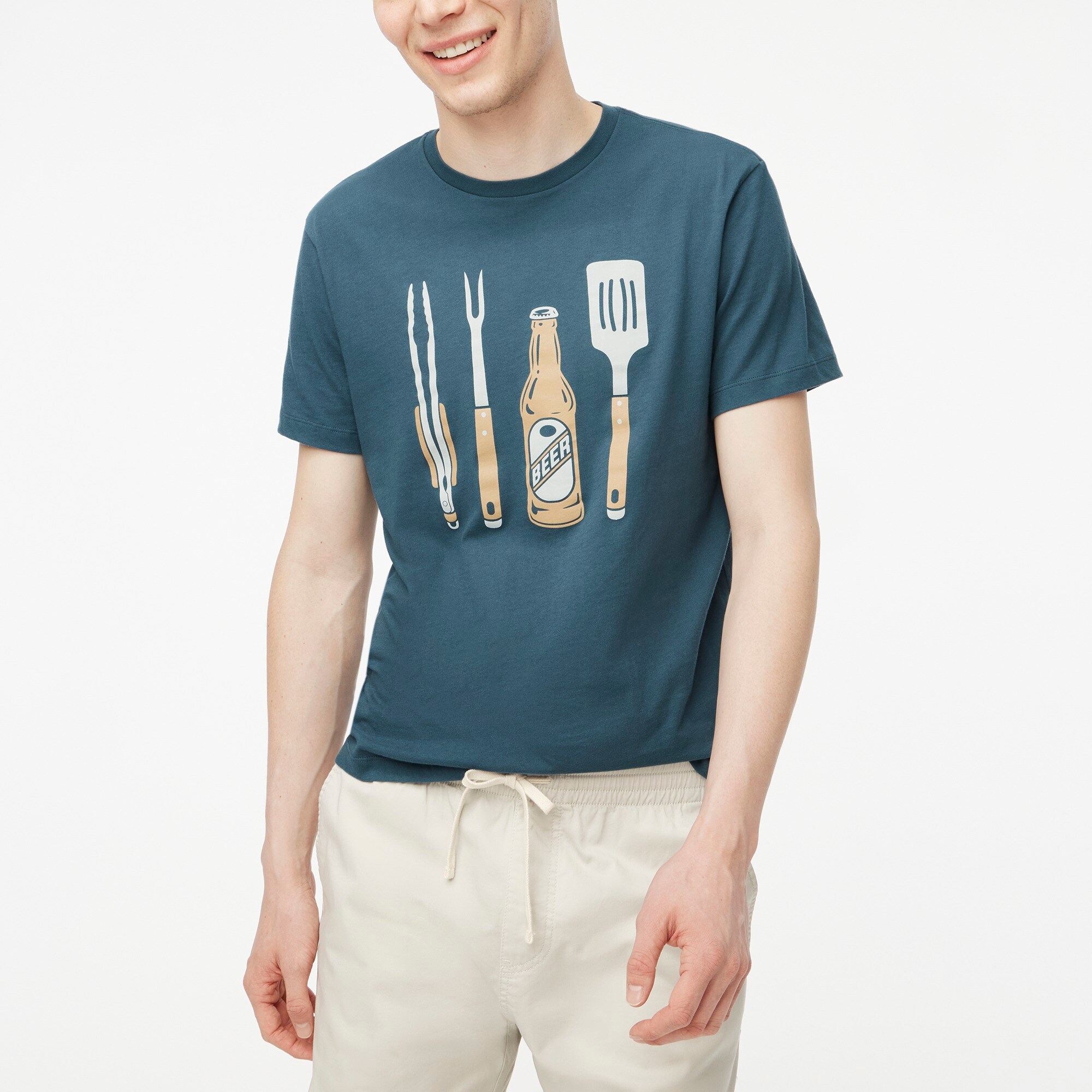 mens Grill tools graphic tee