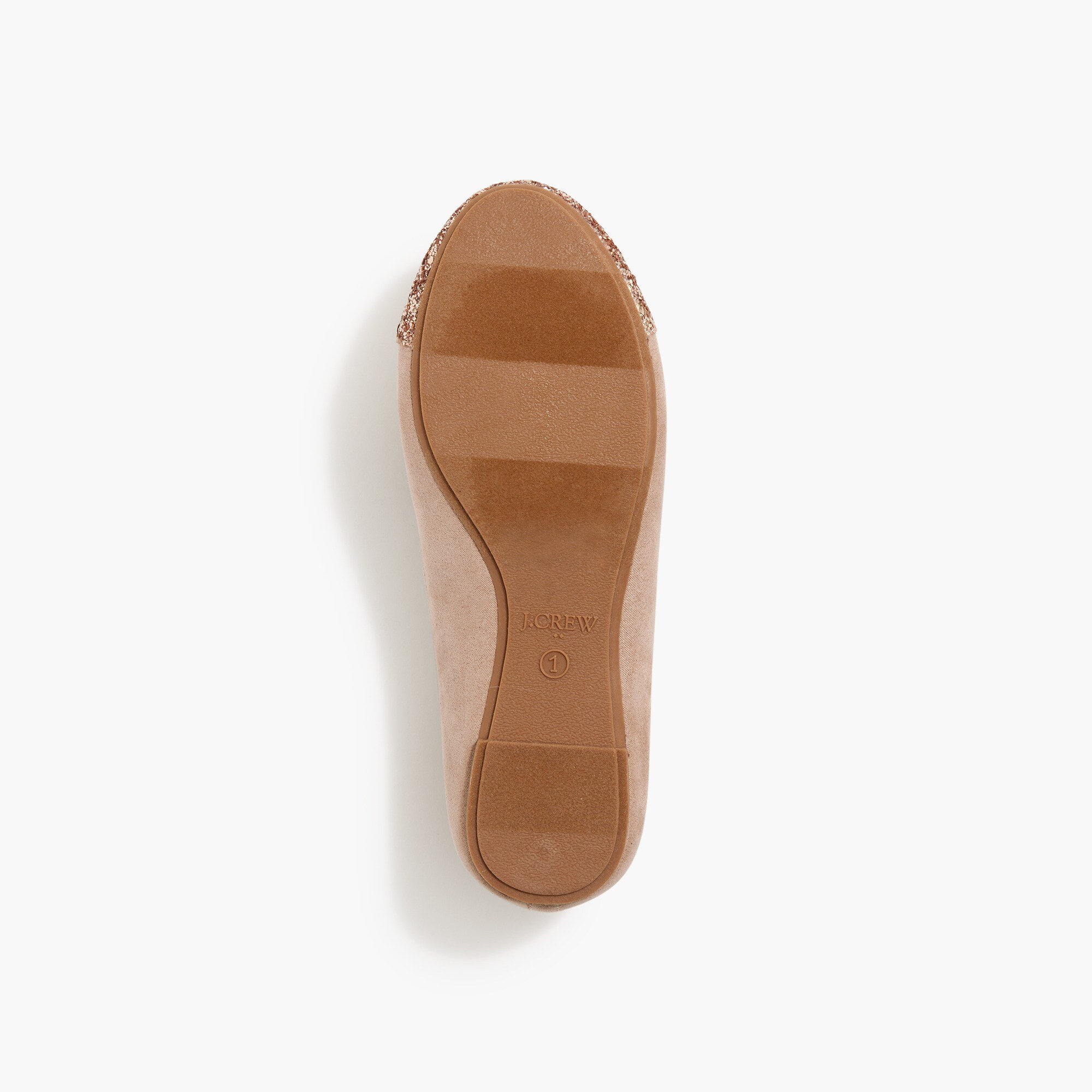Girls' glitter cap-toe ballet flats