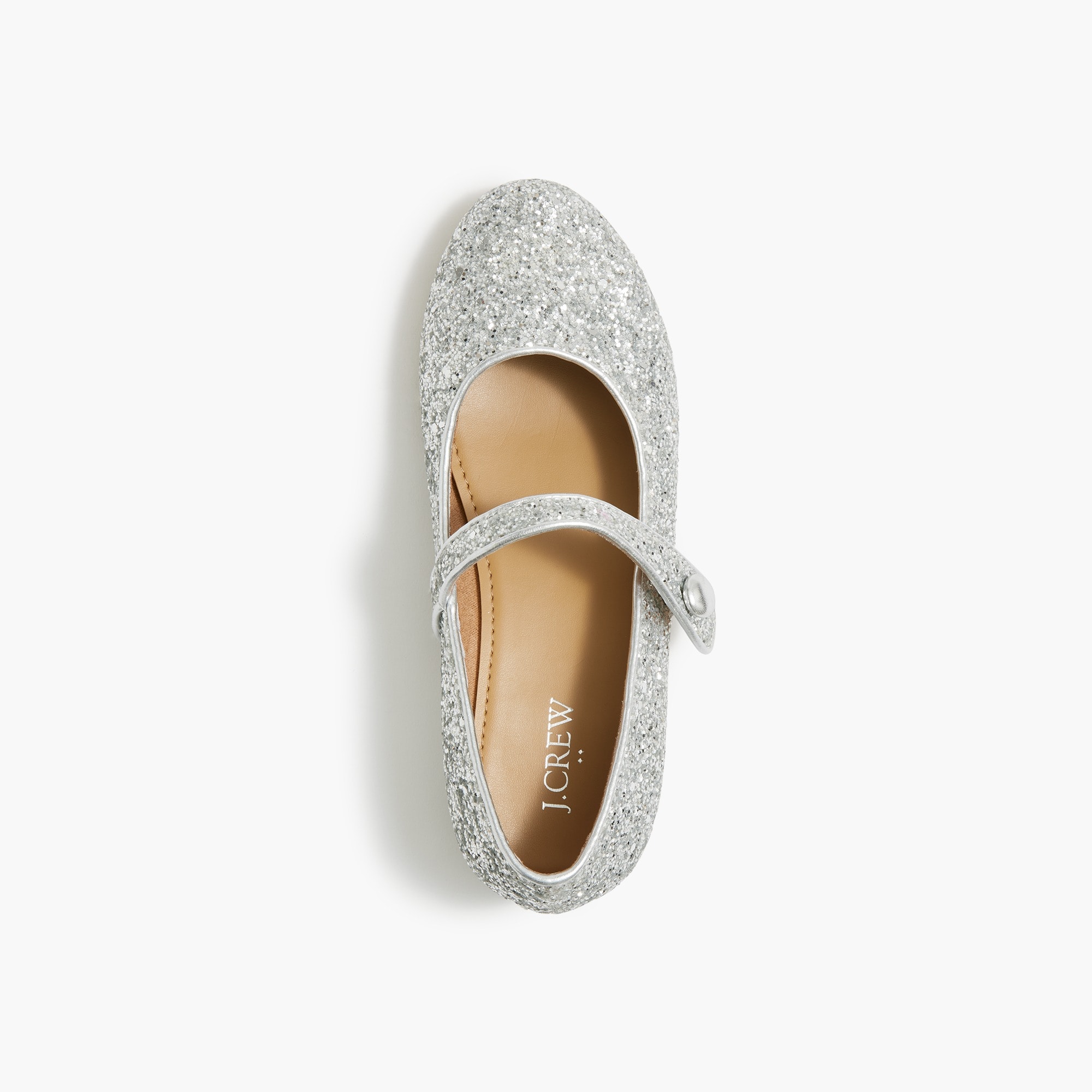 Girls' glitter low-heel Mary Janes