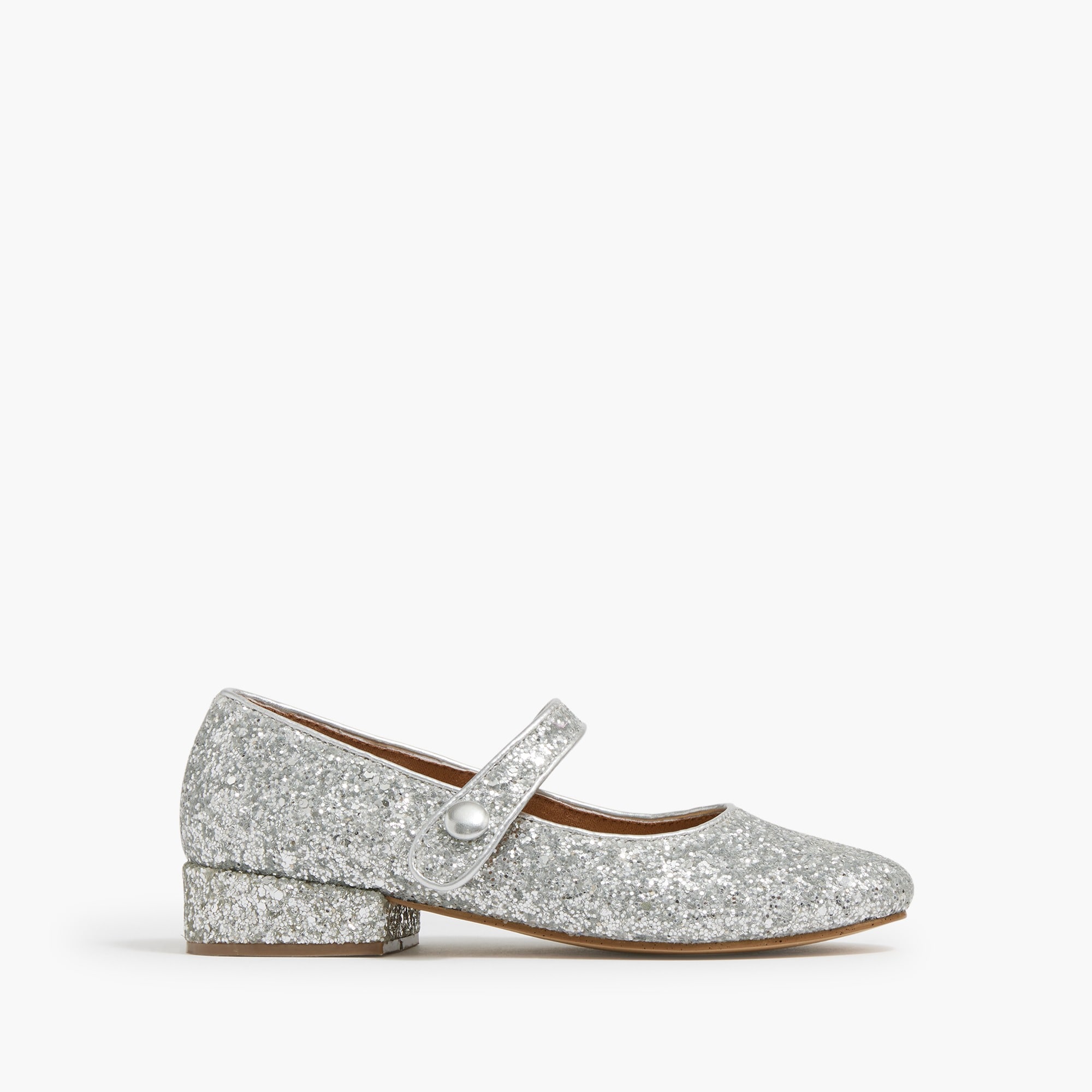 Girls' glitter low-heel Mary Janes