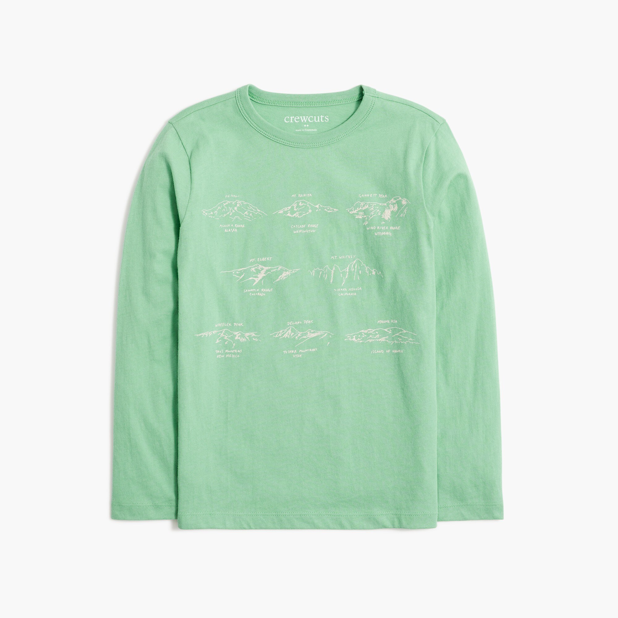 Boys' long-sleeve mountains graphic tee