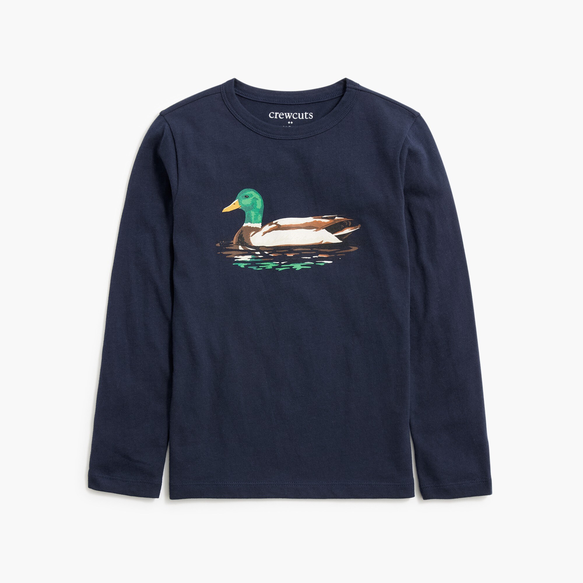 Boys' long-sleeve mallard graphic tee
