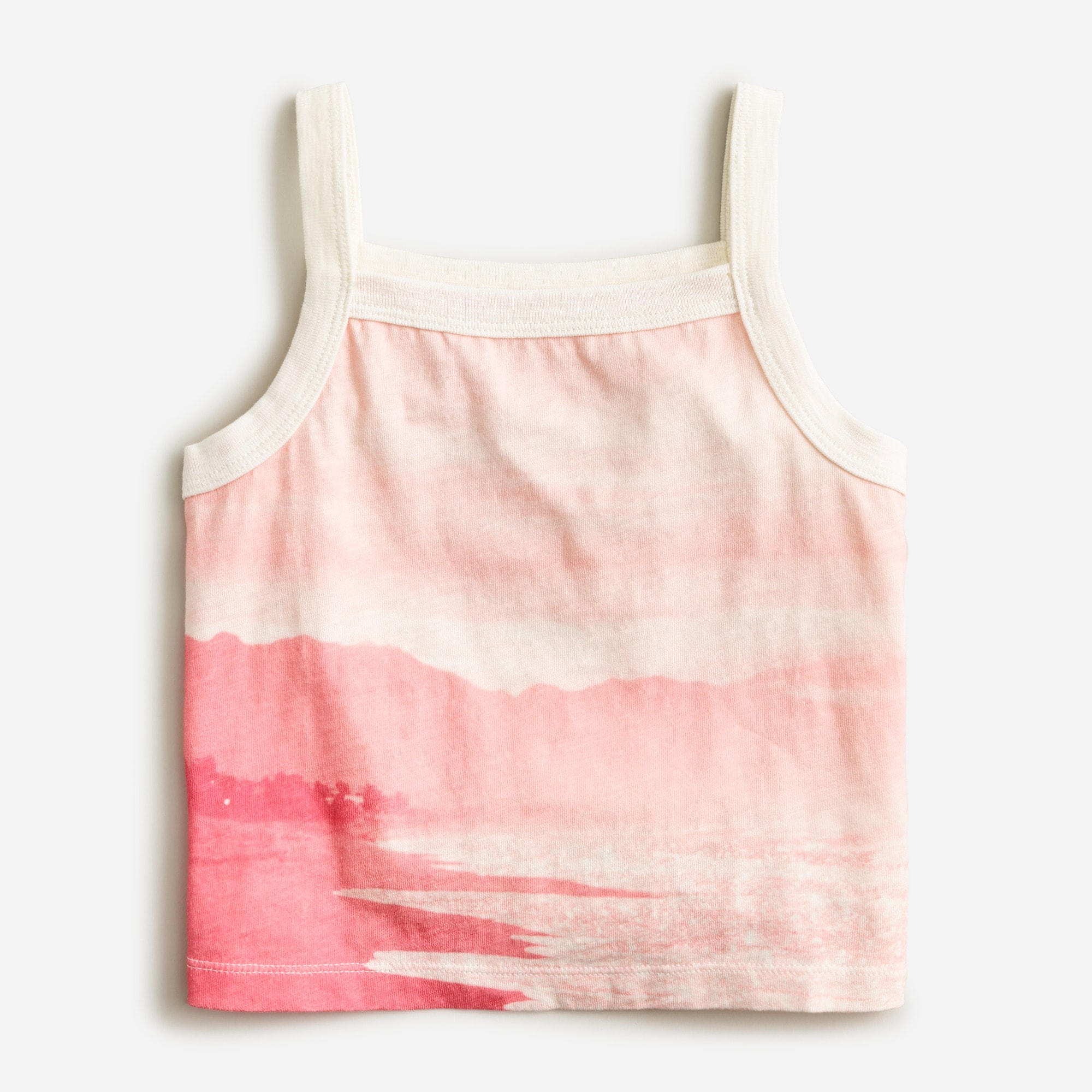  Girls' cropped beach graphic tank top