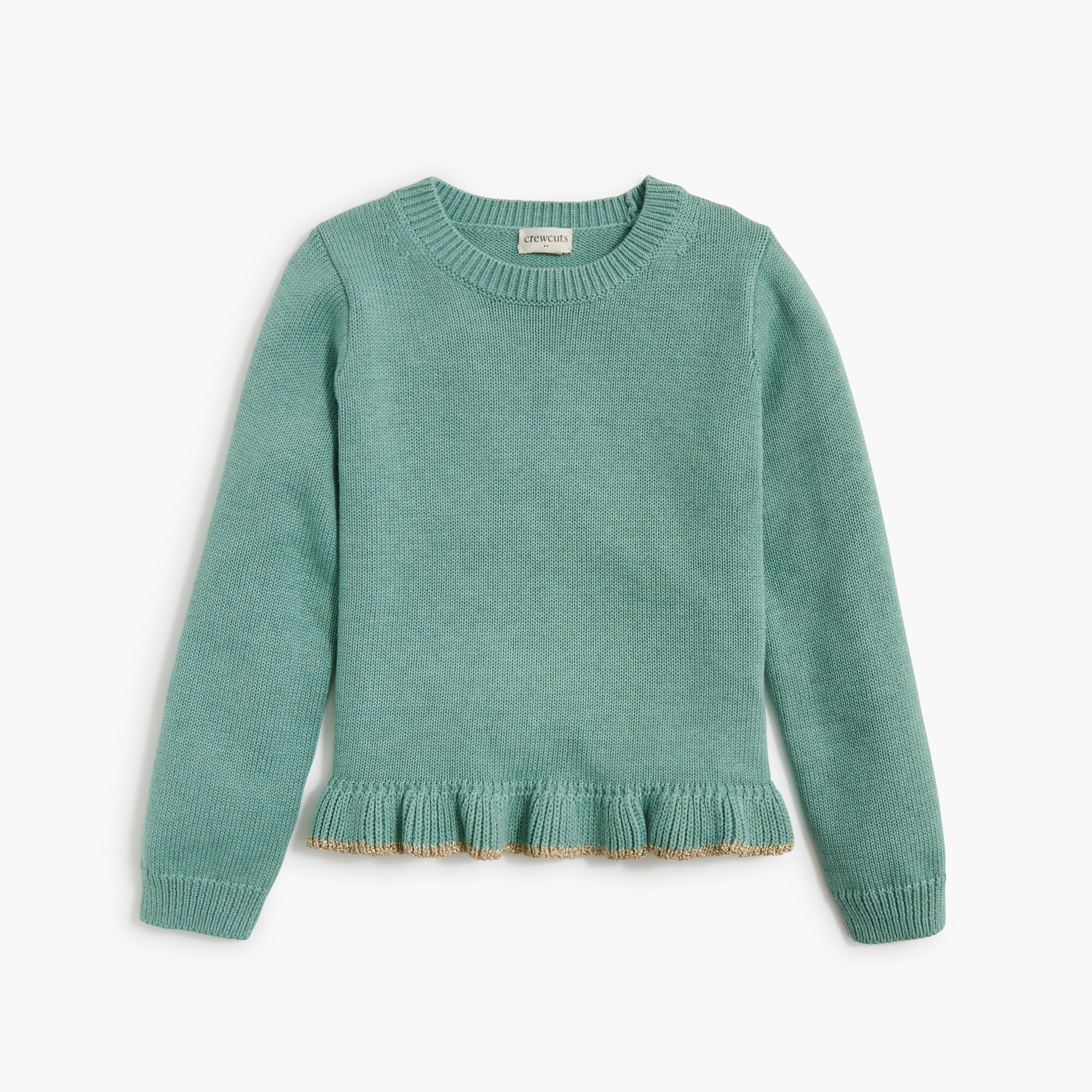 girls' sparkle ruffle-hem sweater for girls
