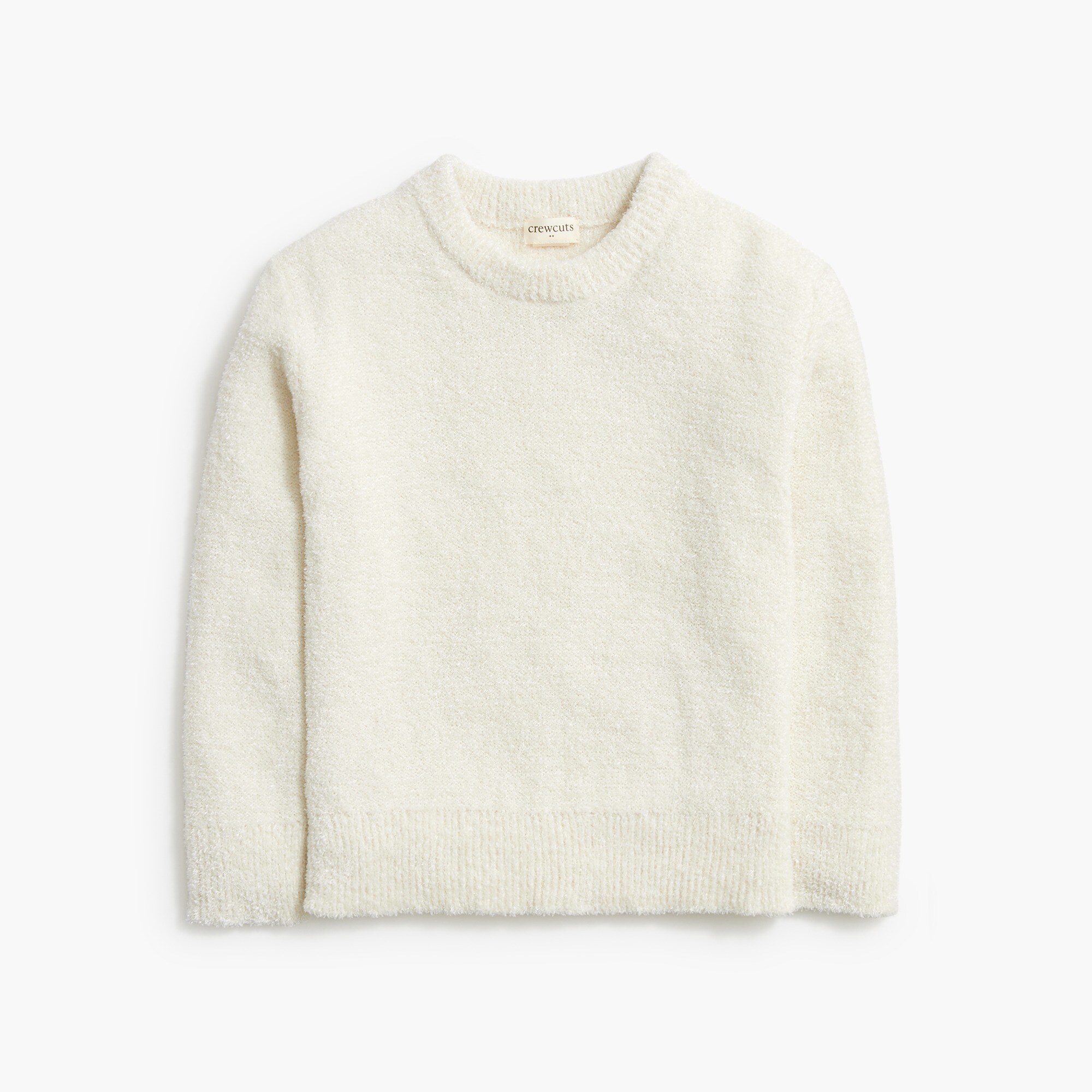 girls' soft fuzzy crewneck sweater for girls