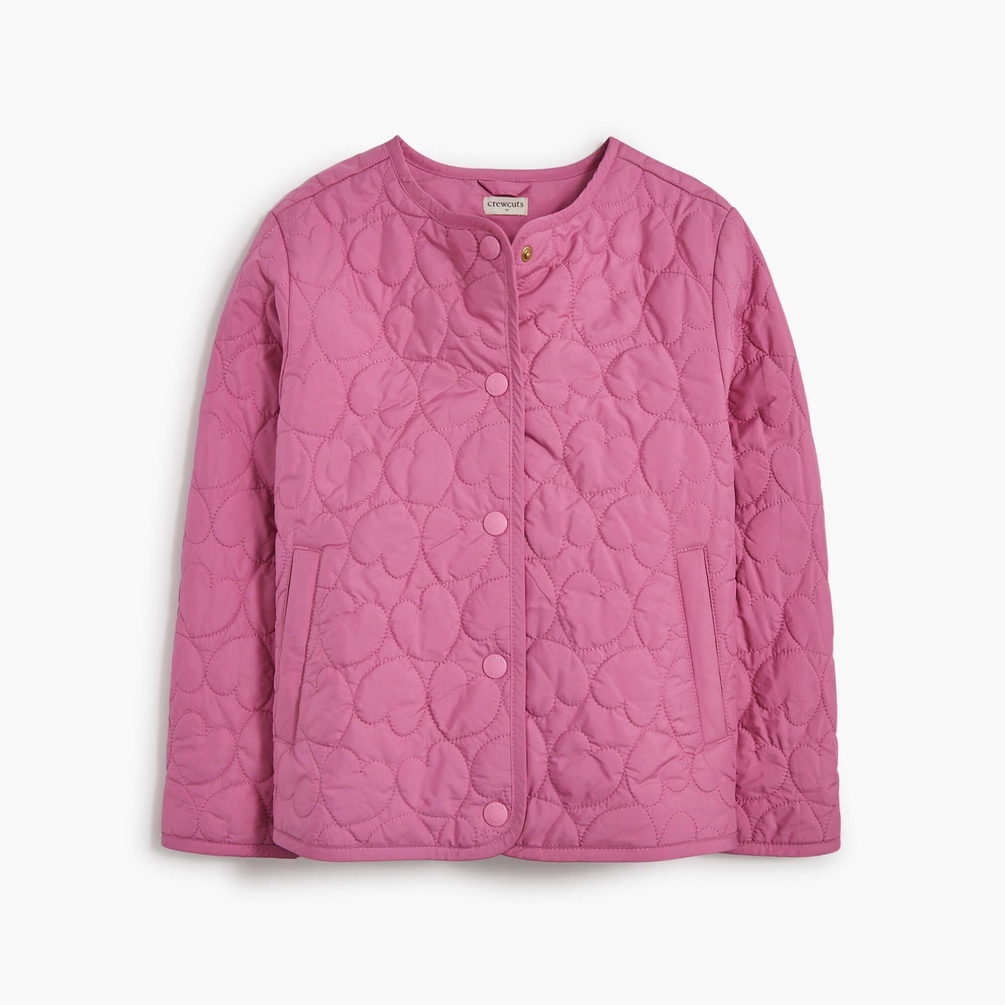 Girls' quilted heart jacket