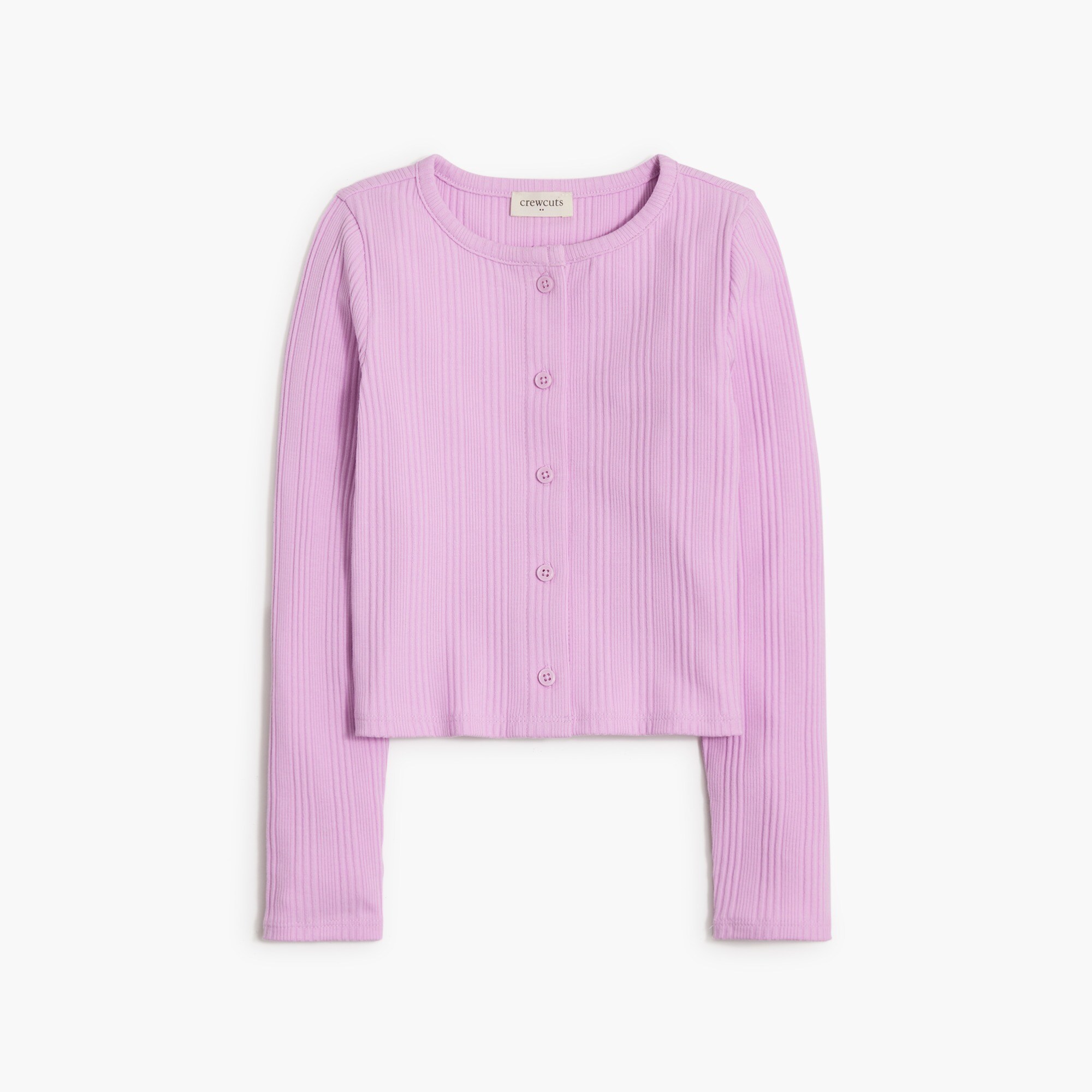 Girls' ribbed button-up top