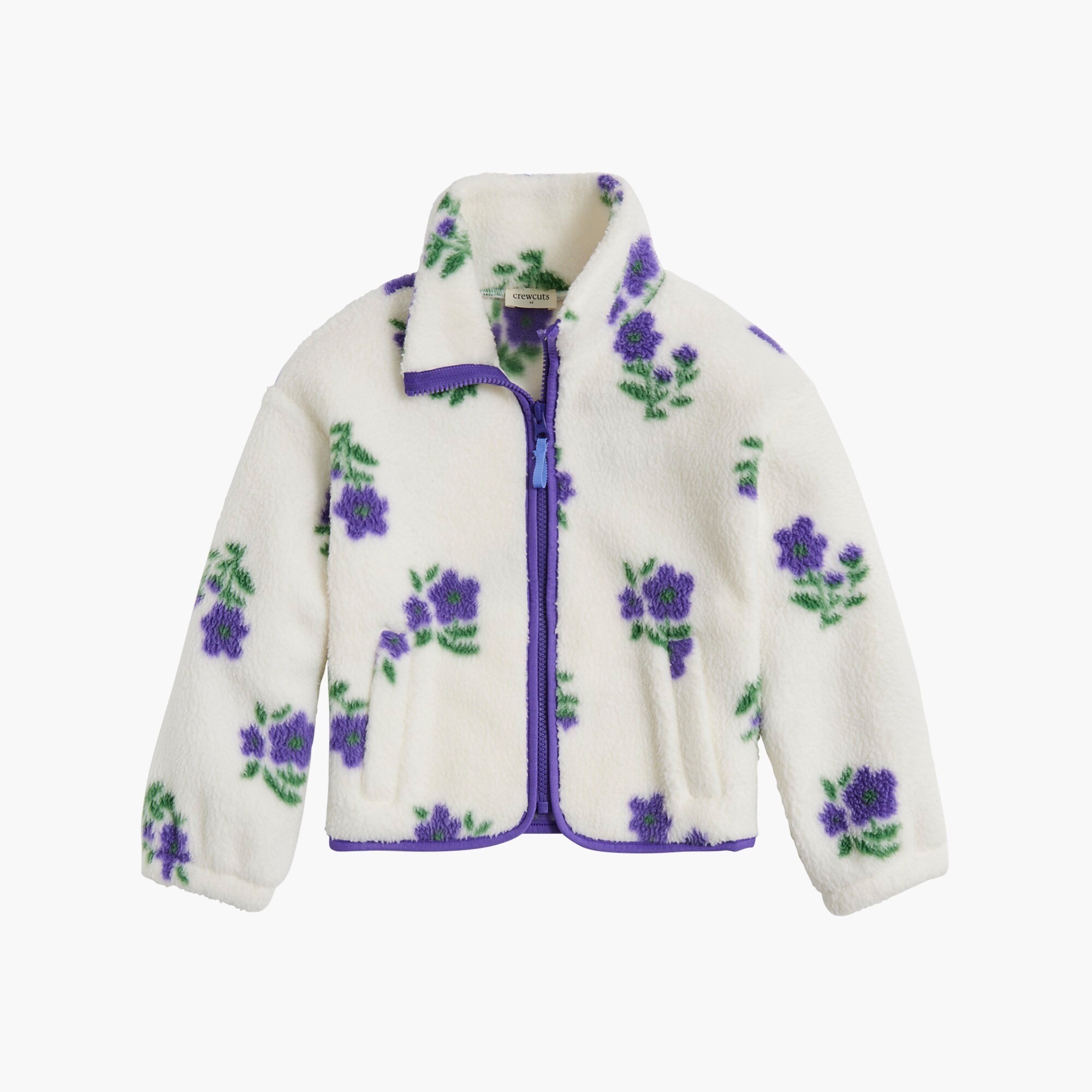 girls' floral sherpa sweatshirt for girls