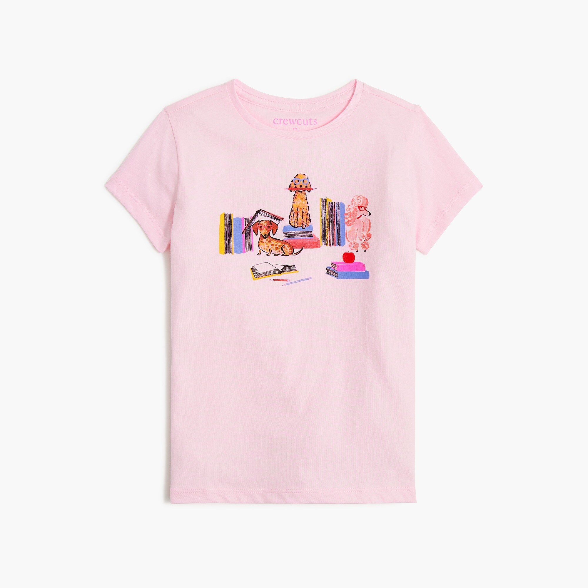 Girls' study dogs graphic tee