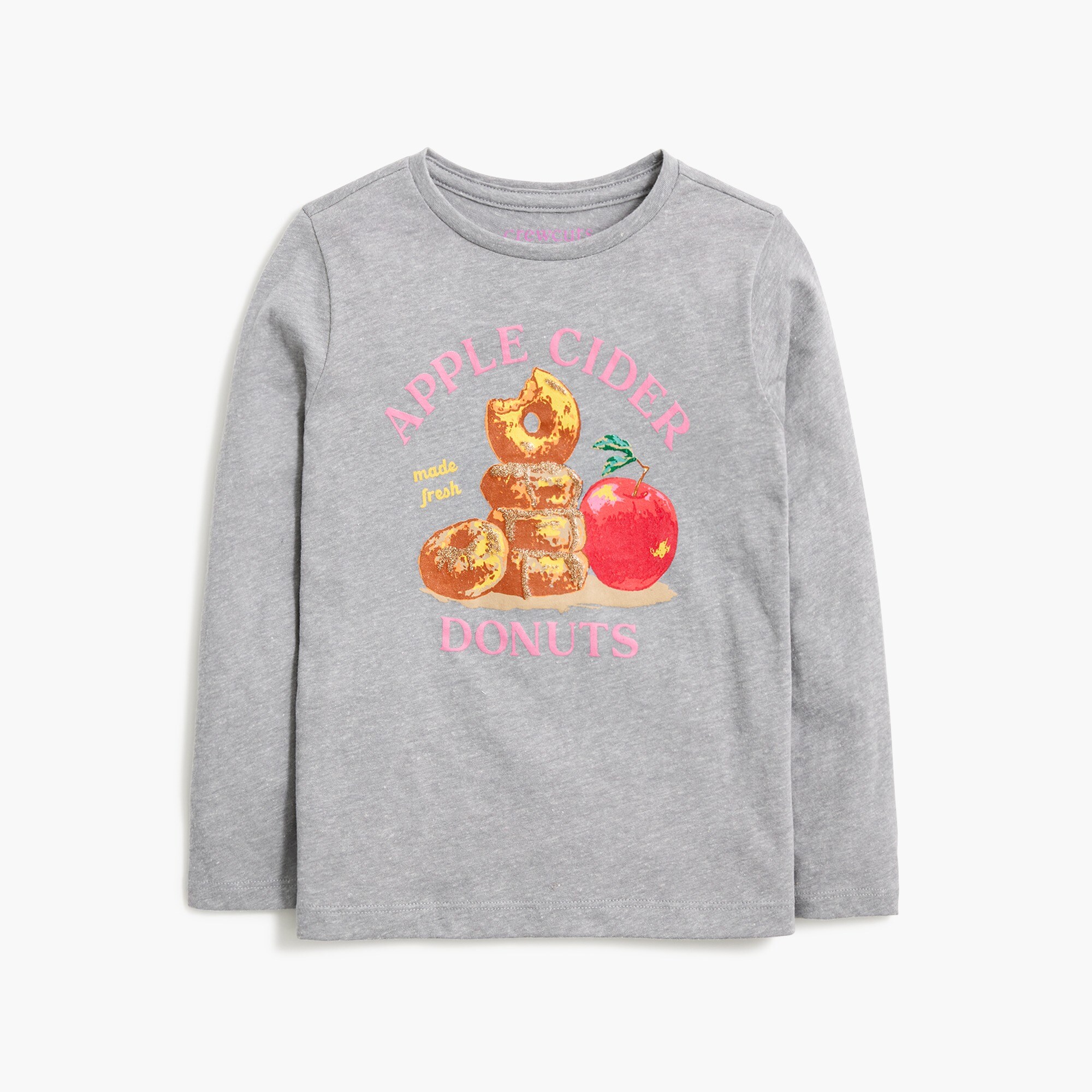 girls' long-sleeve cider donuts graphic tee for girls