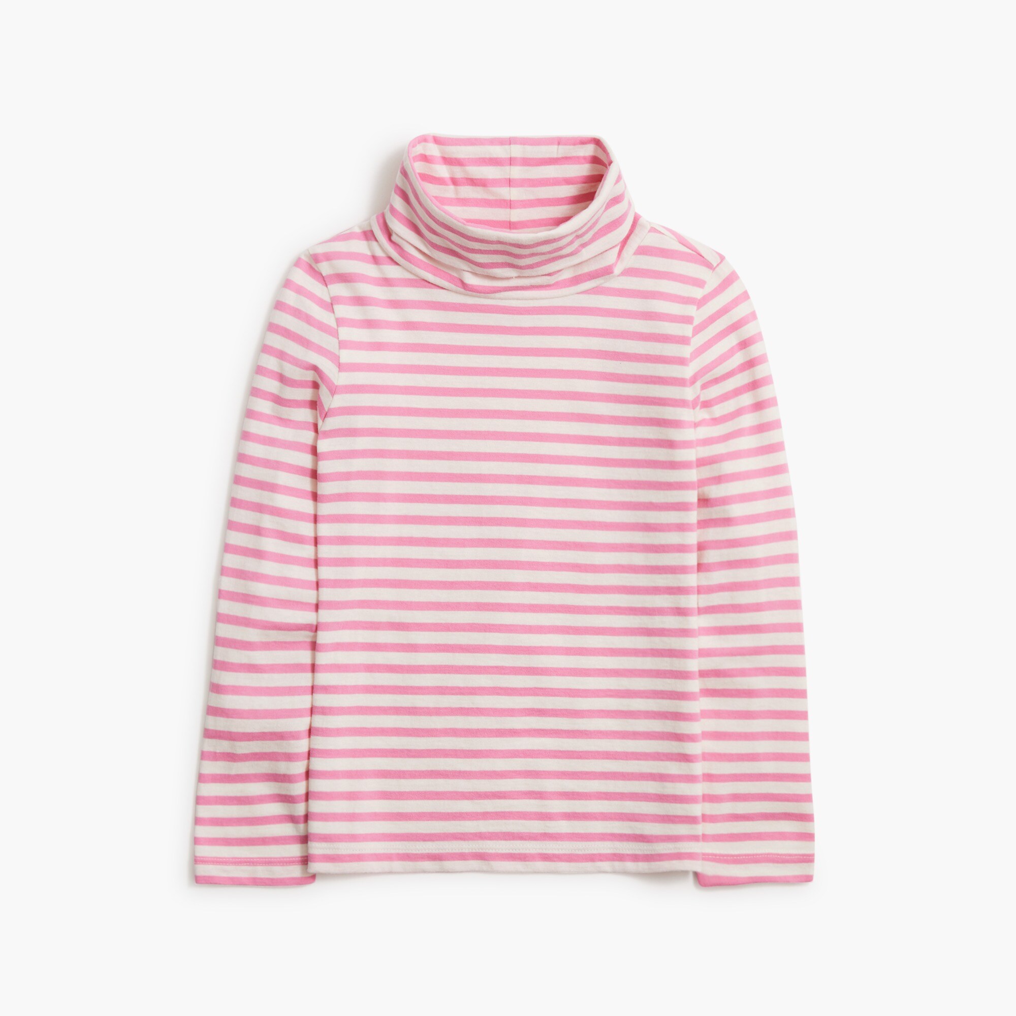 Girls' striped turtleneck
