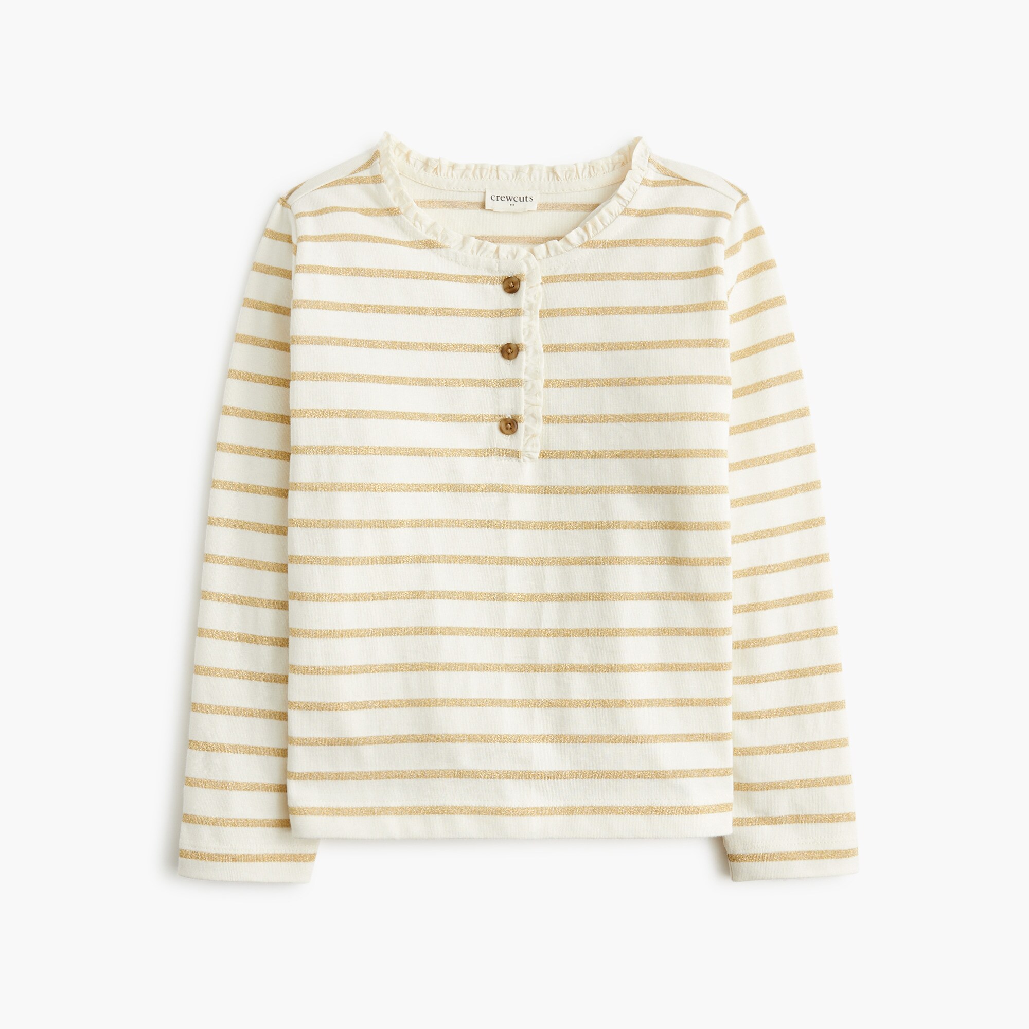 girls' striped henley tee for girls