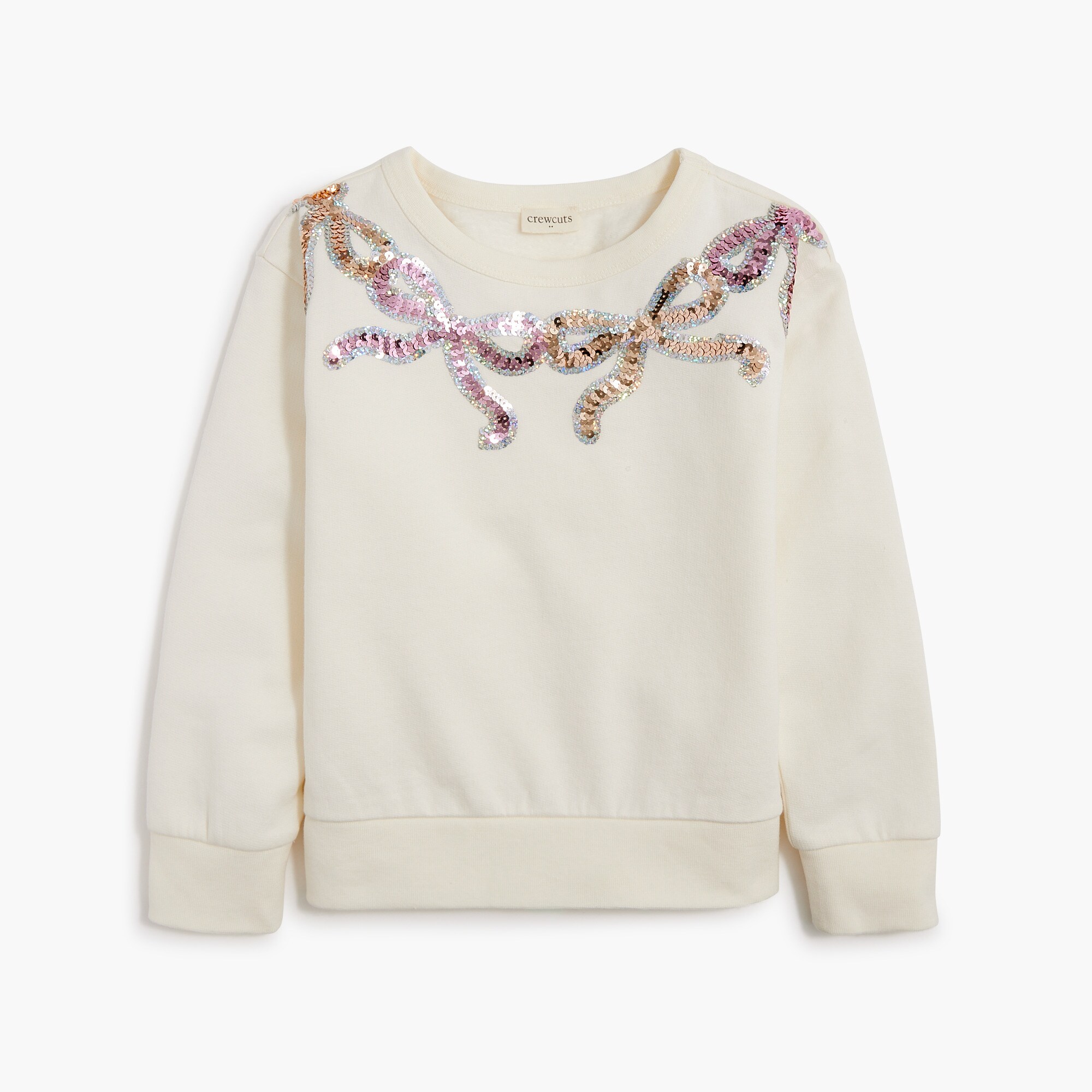 girls' sequin bow sweatshirt for girls