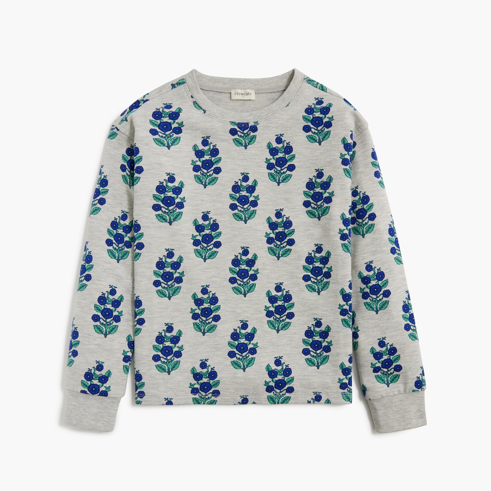 Girls' block-print sweatshirt
