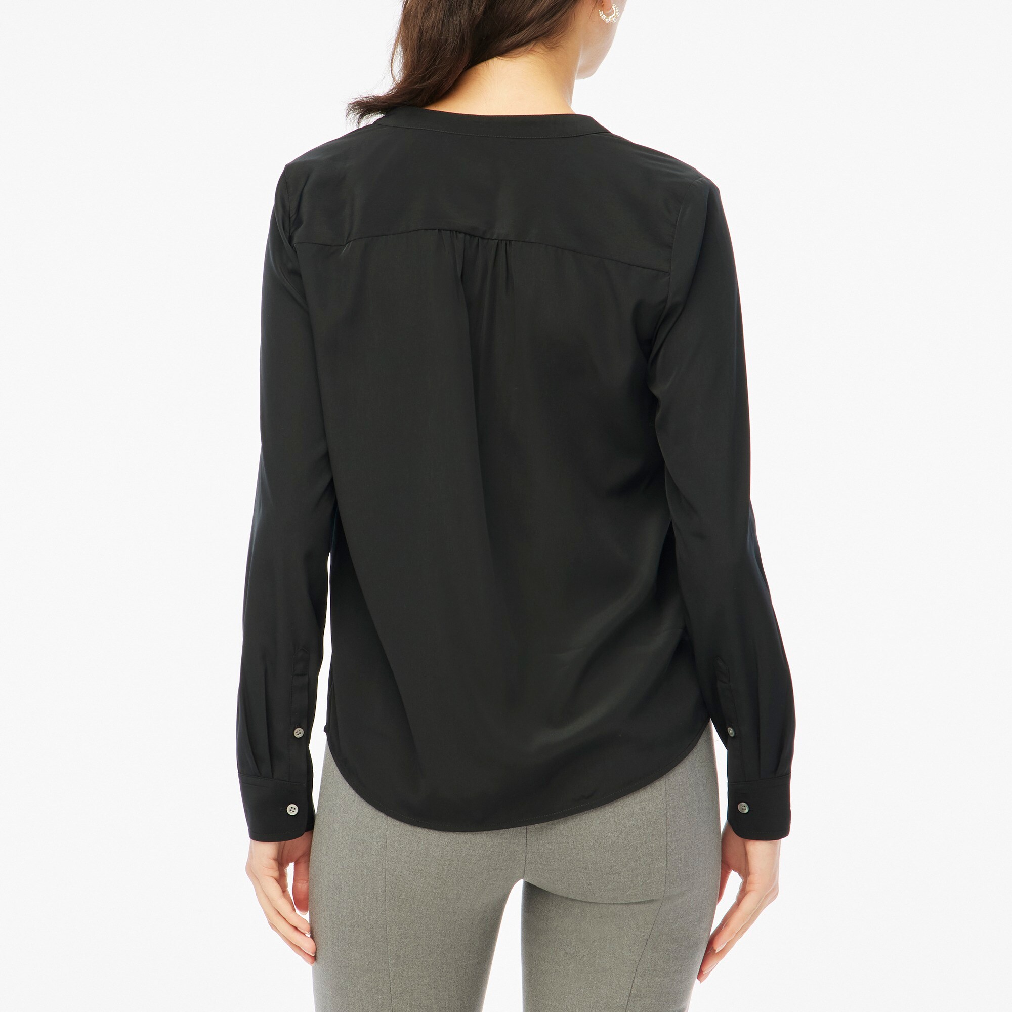 Popover placket blouse