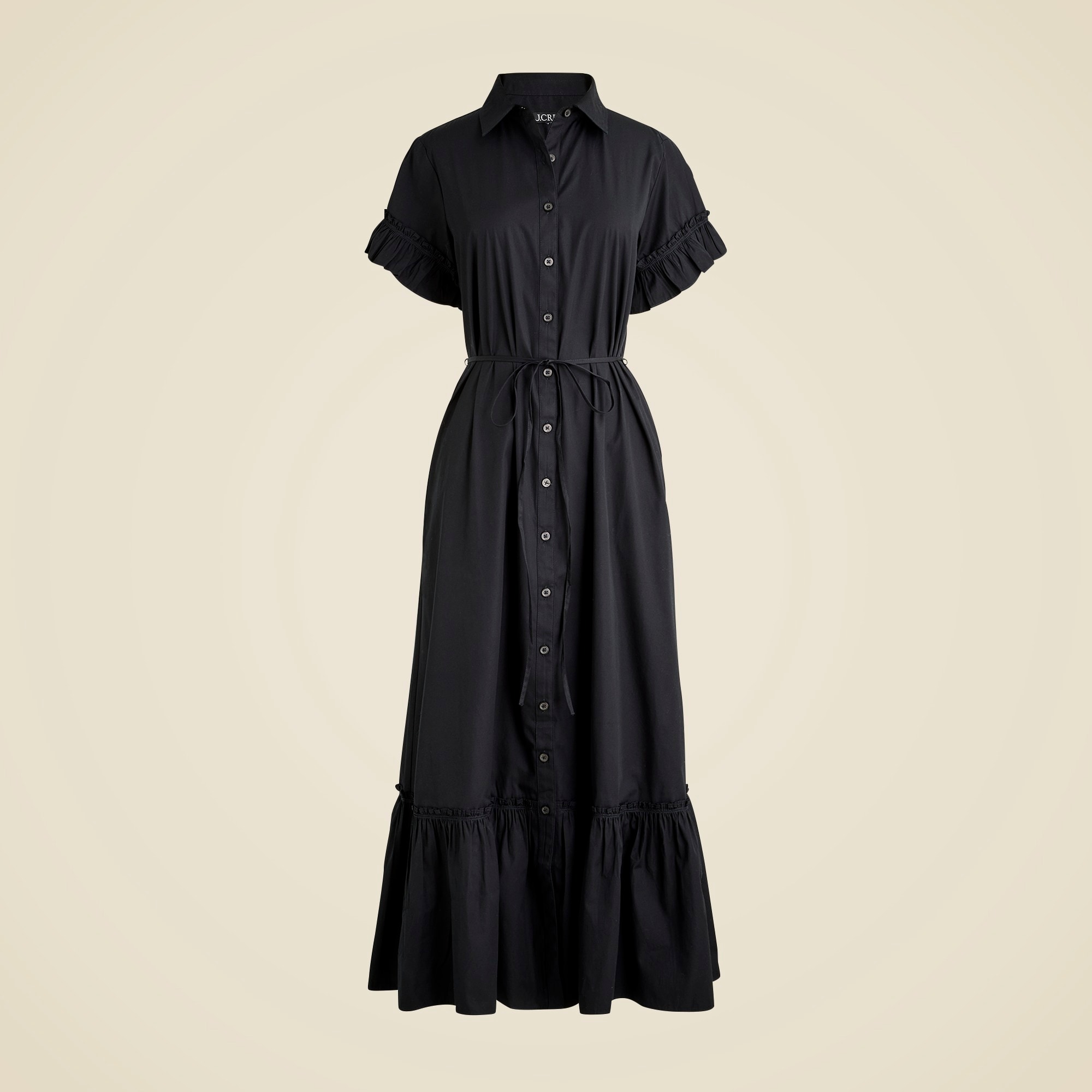 Amelia maxi shirt-dress in cotton poplin from J.Crew - $188
